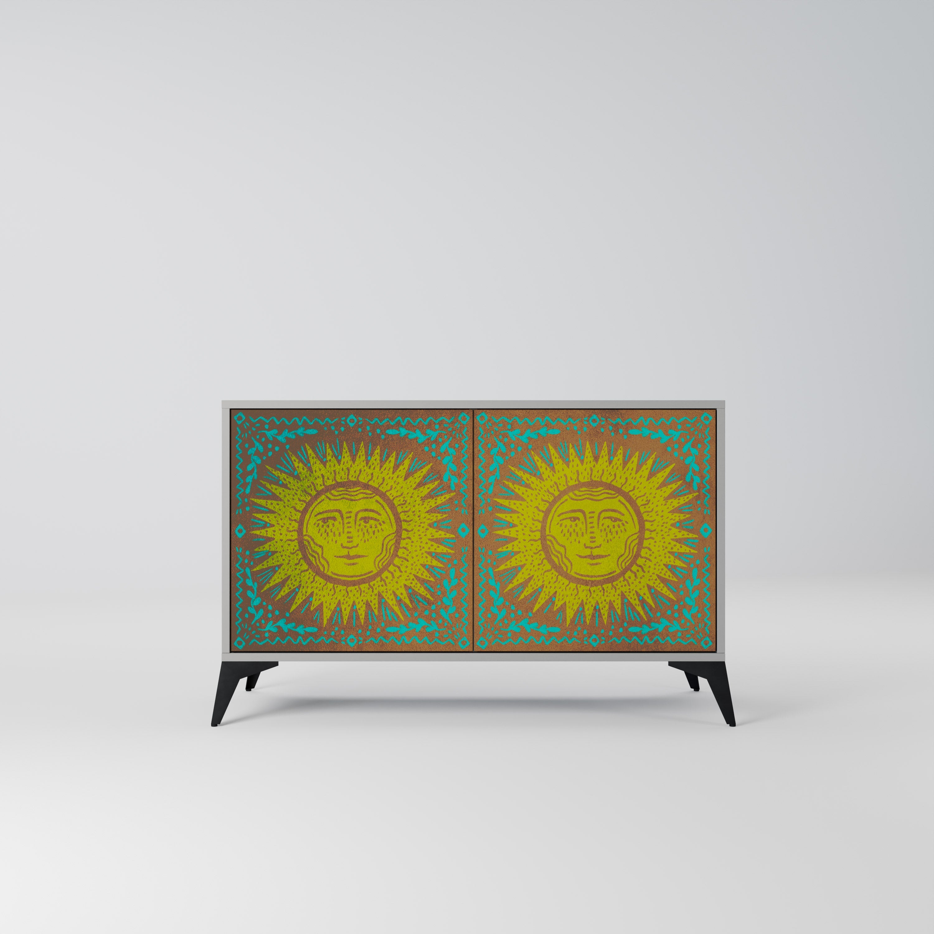 SUNSHINE EULOGY Sideboard mit 2 Türen in Grau