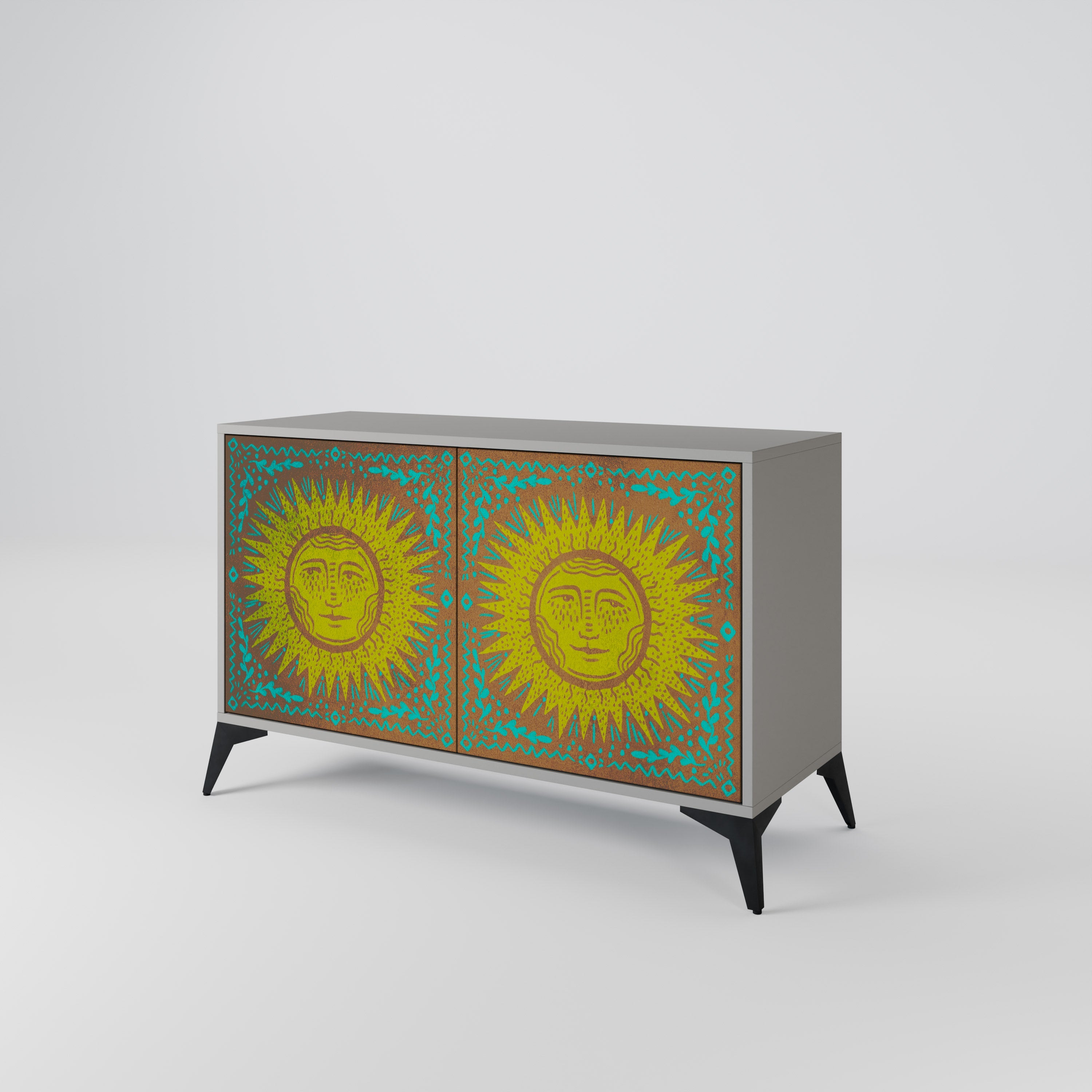 SUNSHINE EULOGY Sideboard mit 2 Türen in Grau