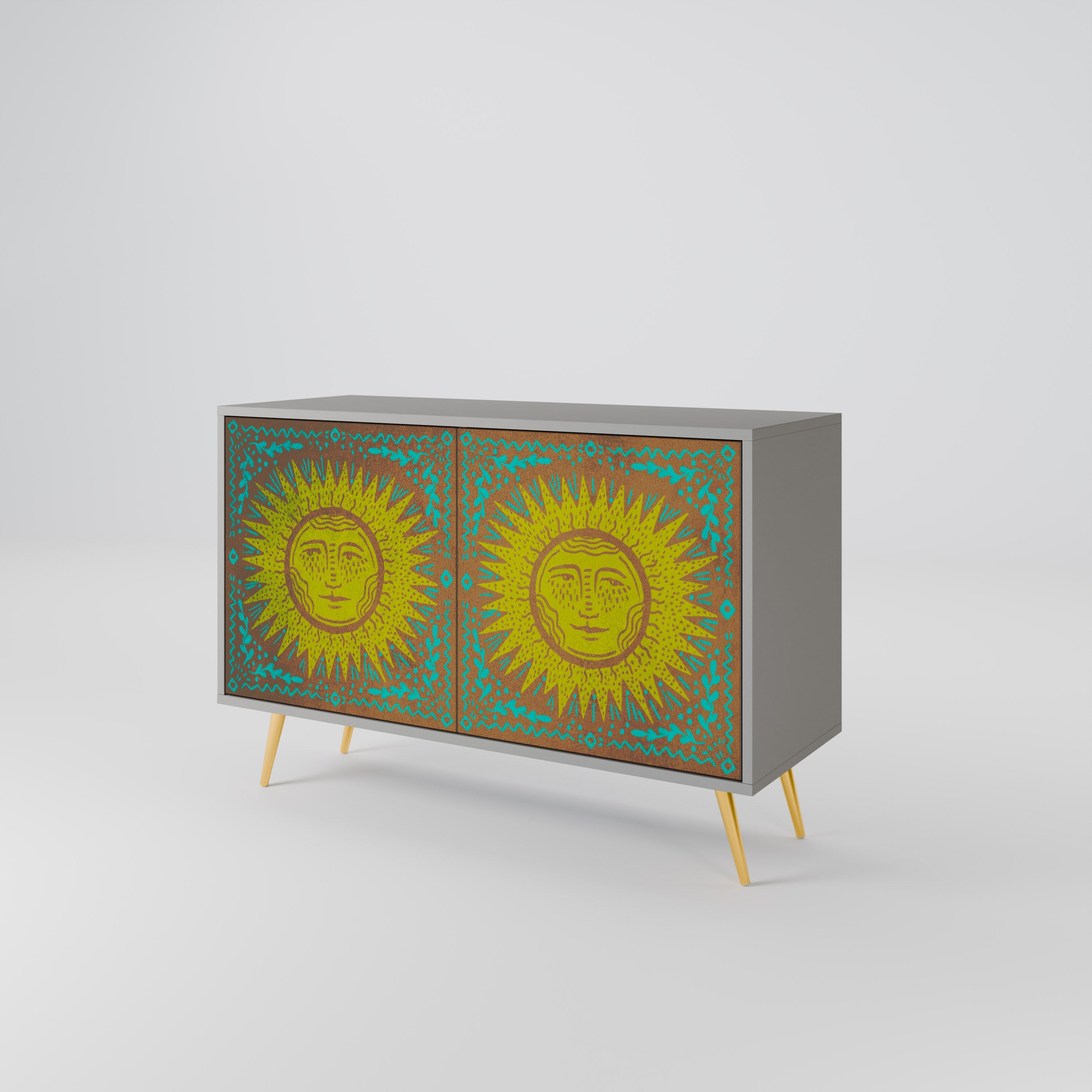 SUNSHINE EULOGY Sideboard mit 2 Türen in Grau