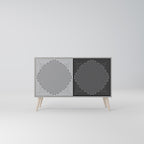 POLYGON ILLUSION Sideboard mit 2 Türen in Grau