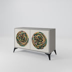 GREEN CIRCLES Sideboard mit 2 Türen in Grau