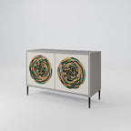 GREEN CIRCLES Sideboard mit 2 Türen in Grau