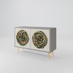 GREEN CIRCLES Sideboard mit 2 Türen in Grau