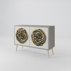 GREEN CIRCLES Sideboard mit 2 Türen in Grau