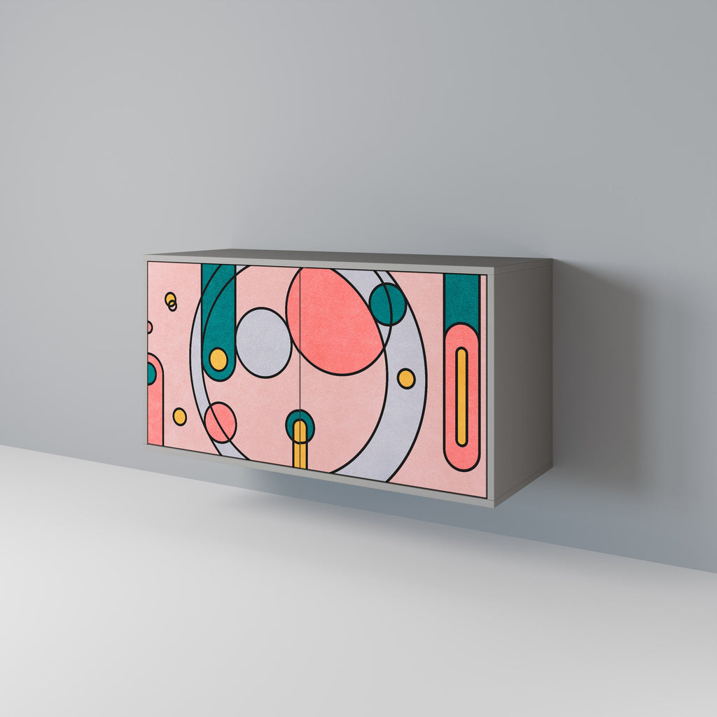 GOSSAMER ECHOES Sideboard mit 2 Türen in Grau