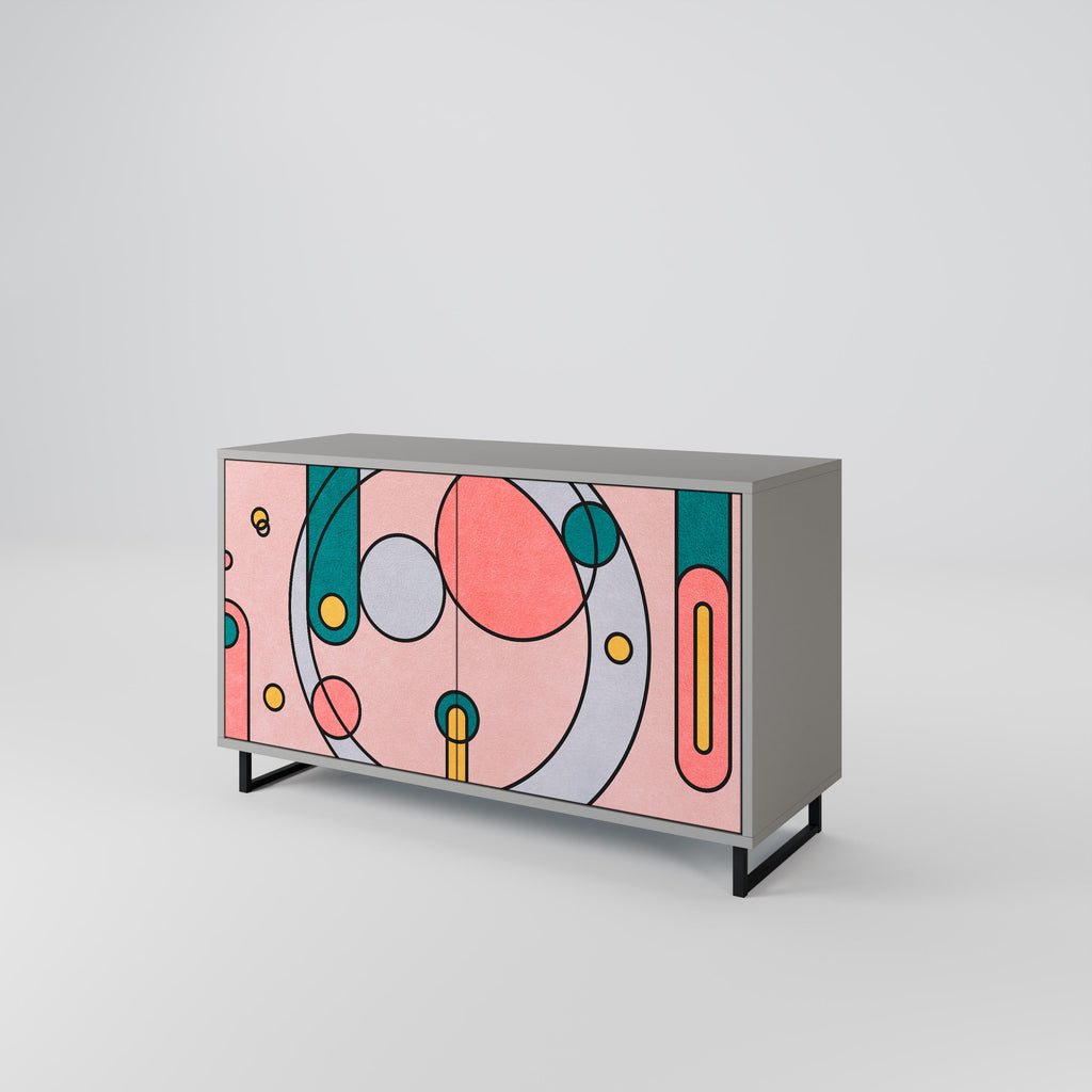 GOSSAMER ECHOES Sideboard mit 2 Türen in Grau