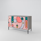 GOSSAMER ECHOES Sideboard mit 2 Türen in Grau