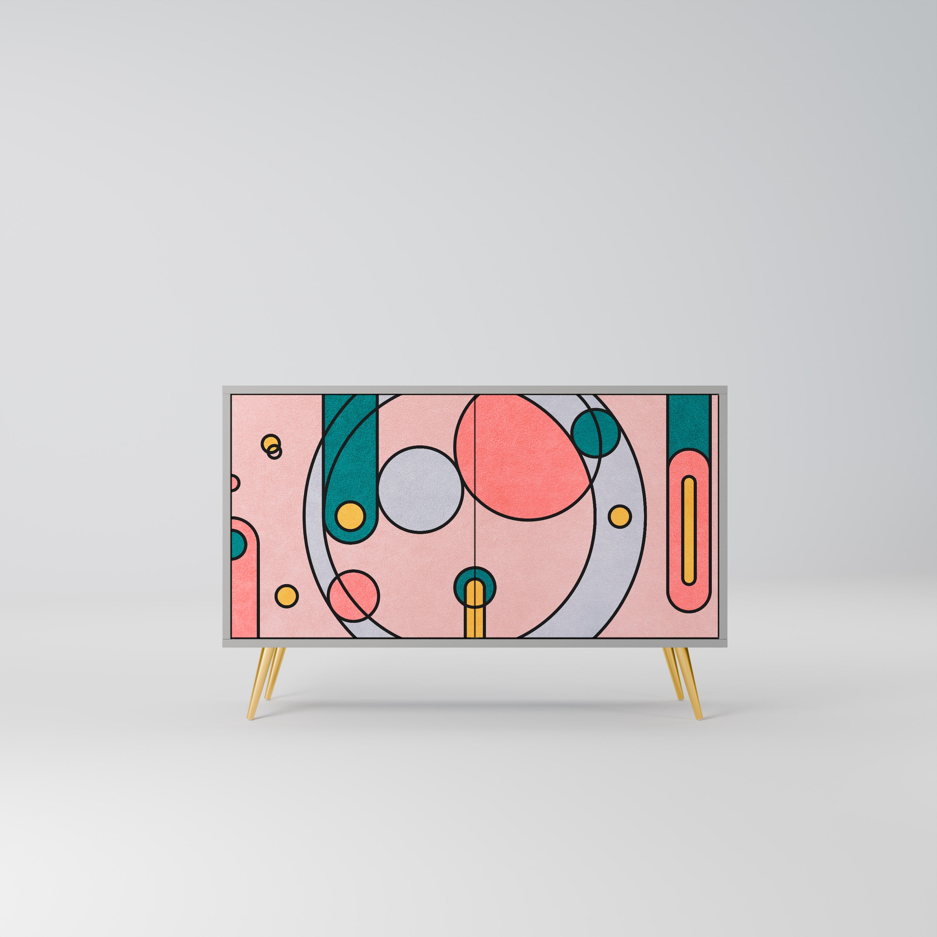 GOSSAMER ECHOES Sideboard mit 2 Türen in Grau