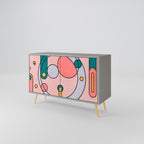 GOSSAMER ECHOES Sideboard mit 2 Türen in Grau