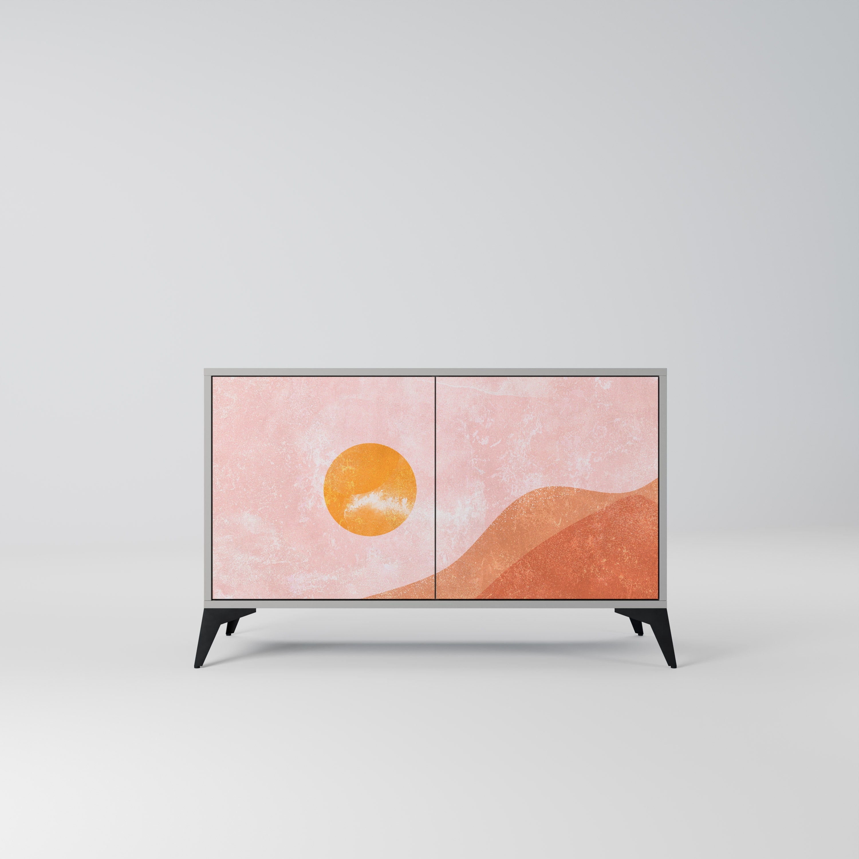 LUMINOUS SUNLIGHT Sideboard mit 2 Türen in Grau