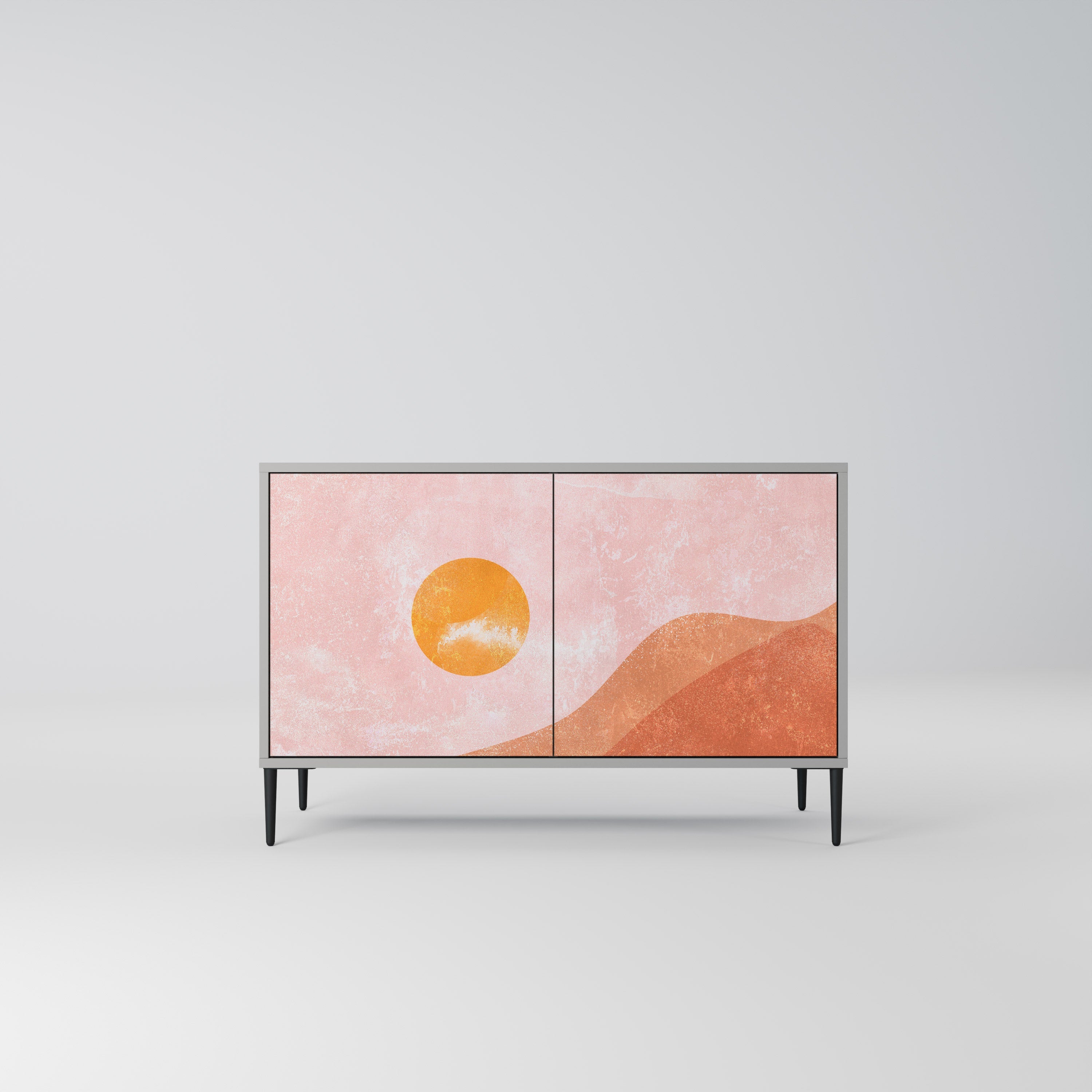 LUMINOUS SUNLIGHT Sideboard mit 2 Türen in Grau