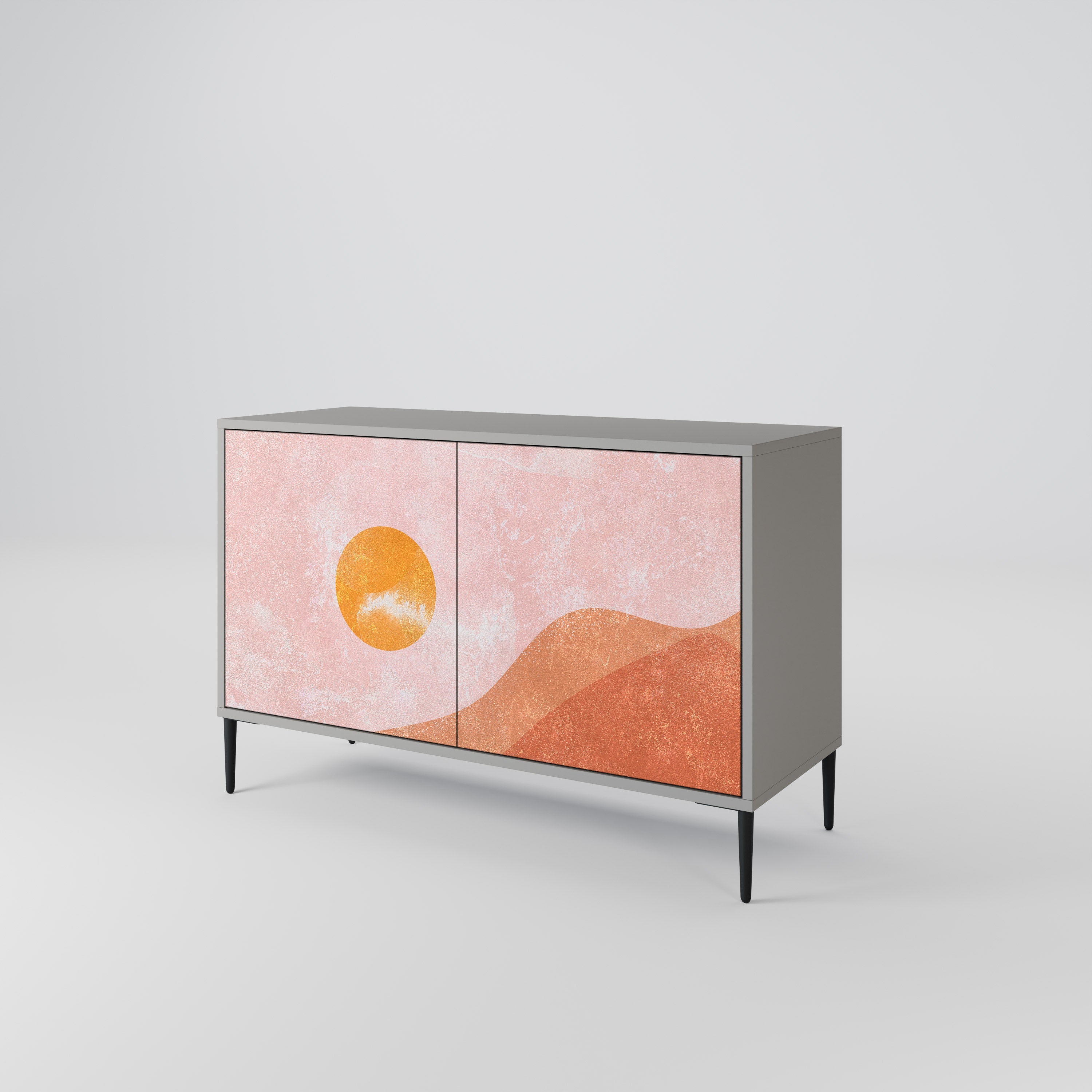 LUMINOUS SUNLIGHT Sideboard mit 2 Türen in Grau