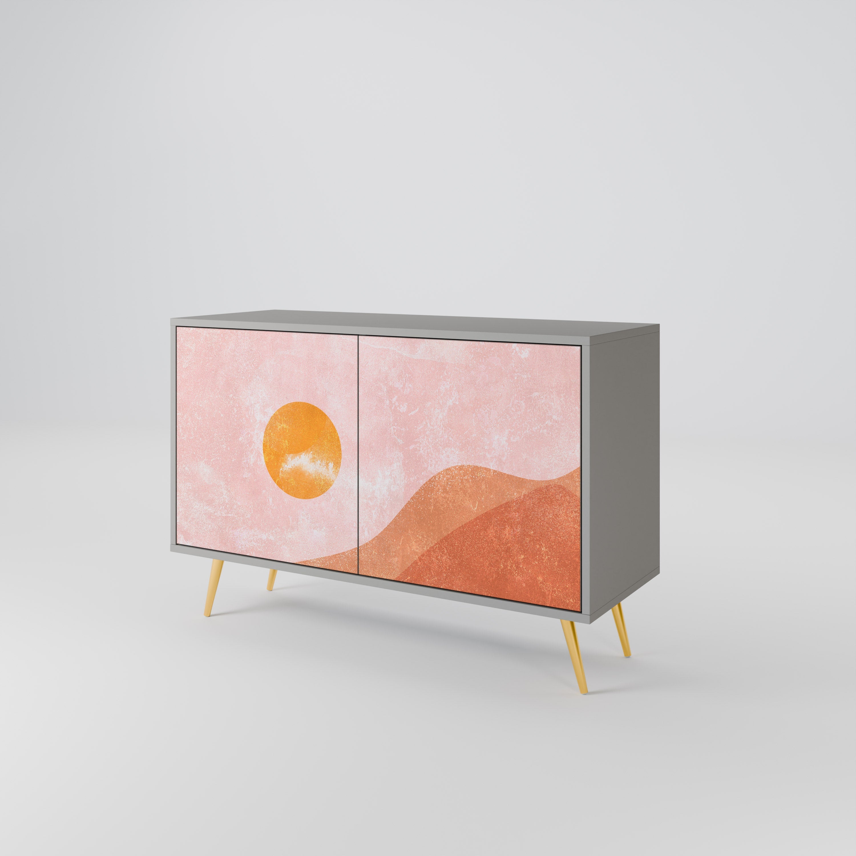 LUMINOUS SUNLIGHT Sideboard mit 2 Türen in Grau