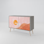 LUMINOUS SUNLIGHT 2-Door Sideboard in Grey Finish