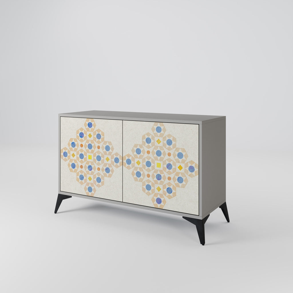 PATTERNED PRISM Sideboard mit 2 Türen in Grau