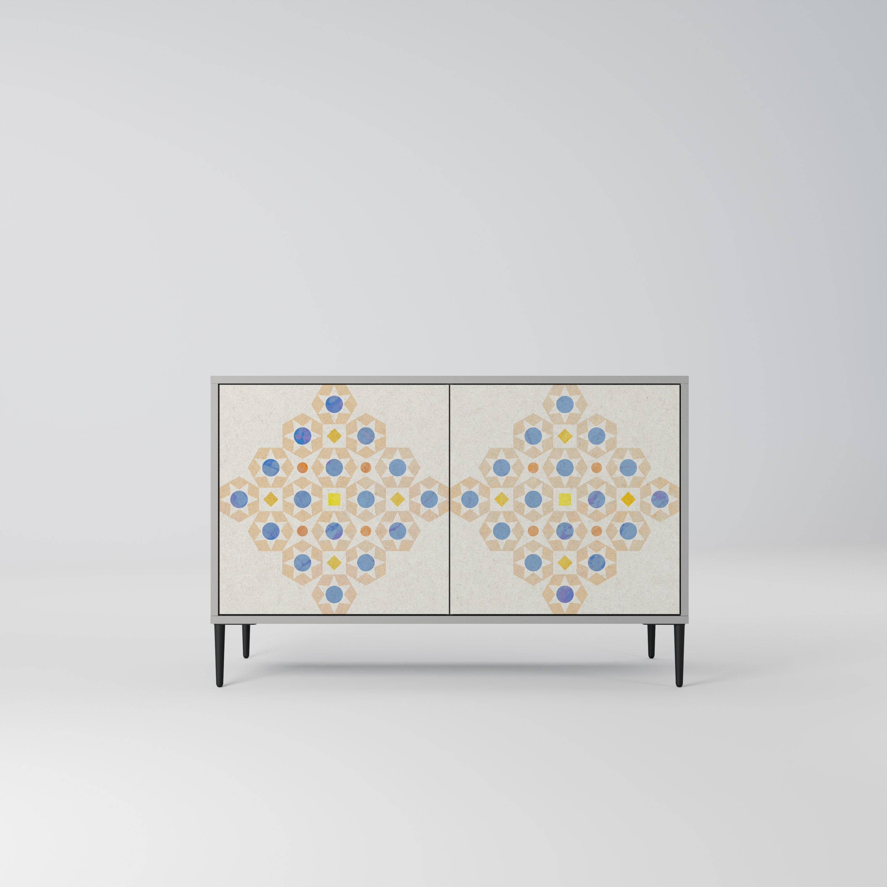 PATTERNED PRISM Sideboard mit 2 Türen in Grau