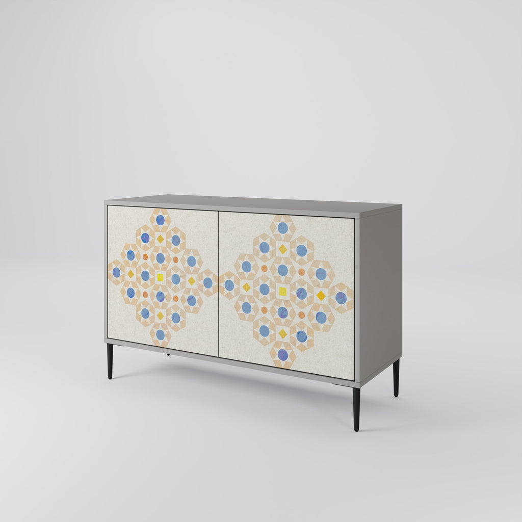 PATTERNED PRISM Sideboard mit 2 Türen in Grau