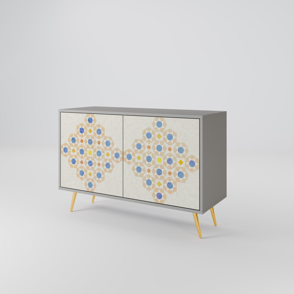 PATTERNED PRISM Sideboard mit 2 Türen in Grau