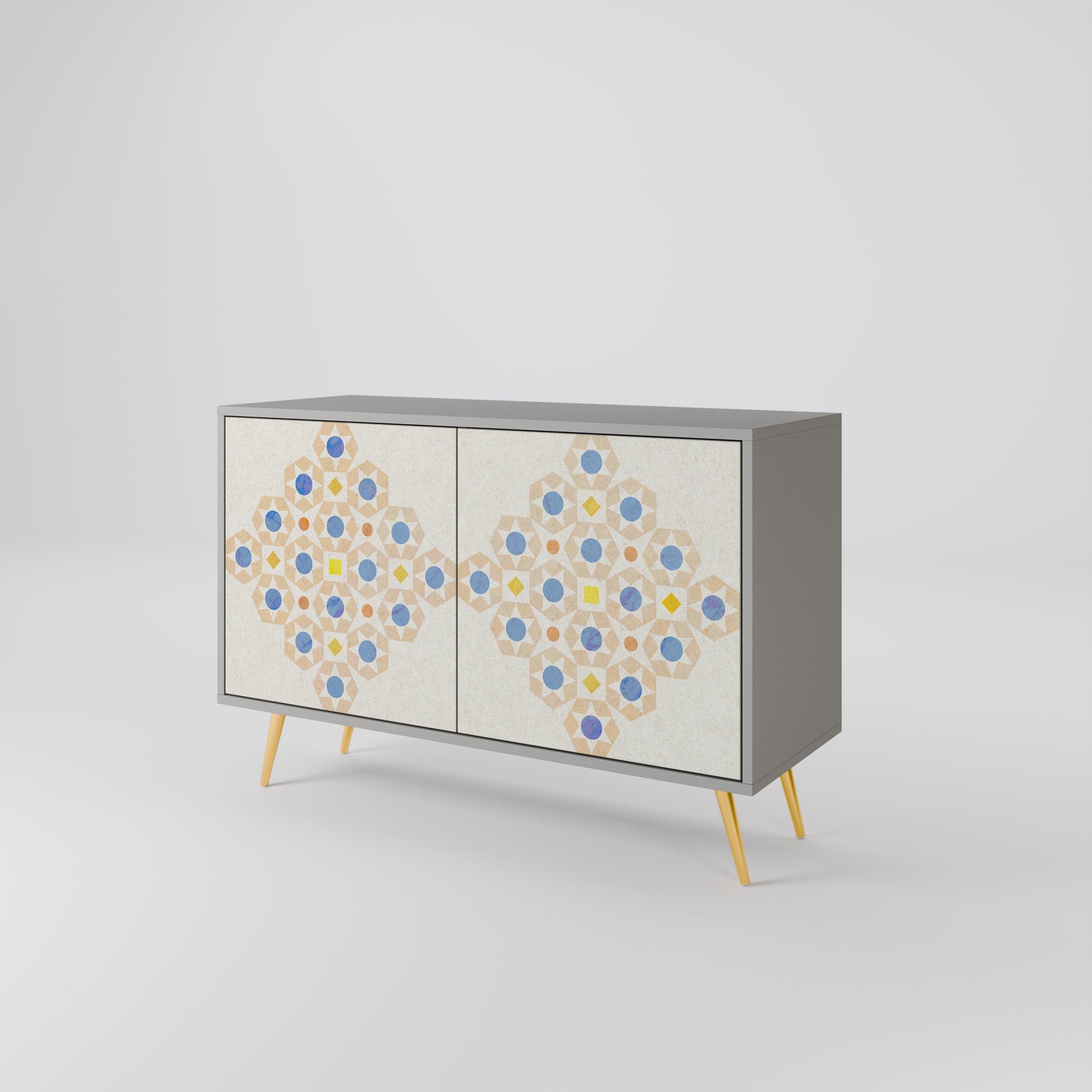 PATTERNED PRISM Sideboard mit 2 Türen in Grau