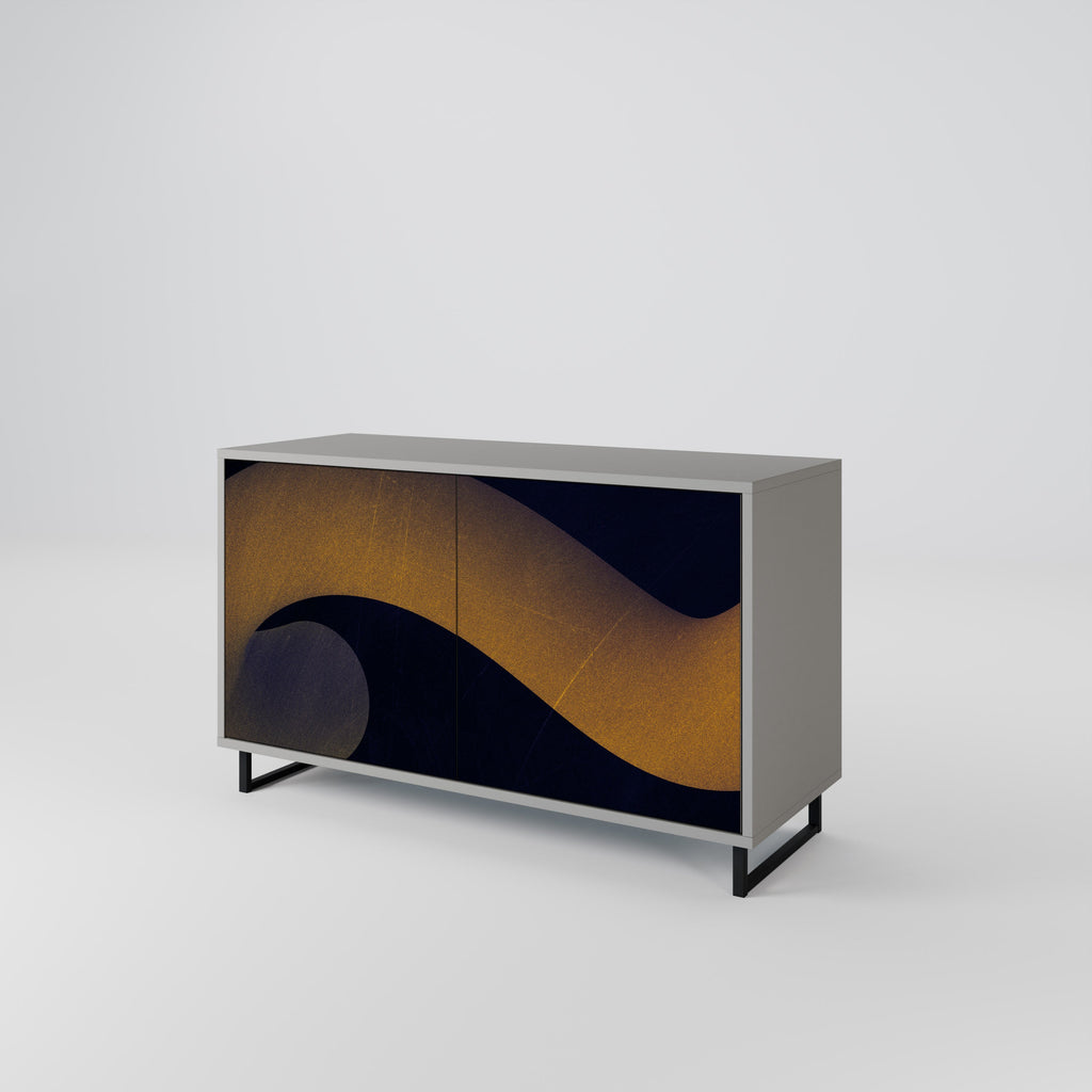 HOLLOW TIME Sideboard mit 2 Türen in Grau