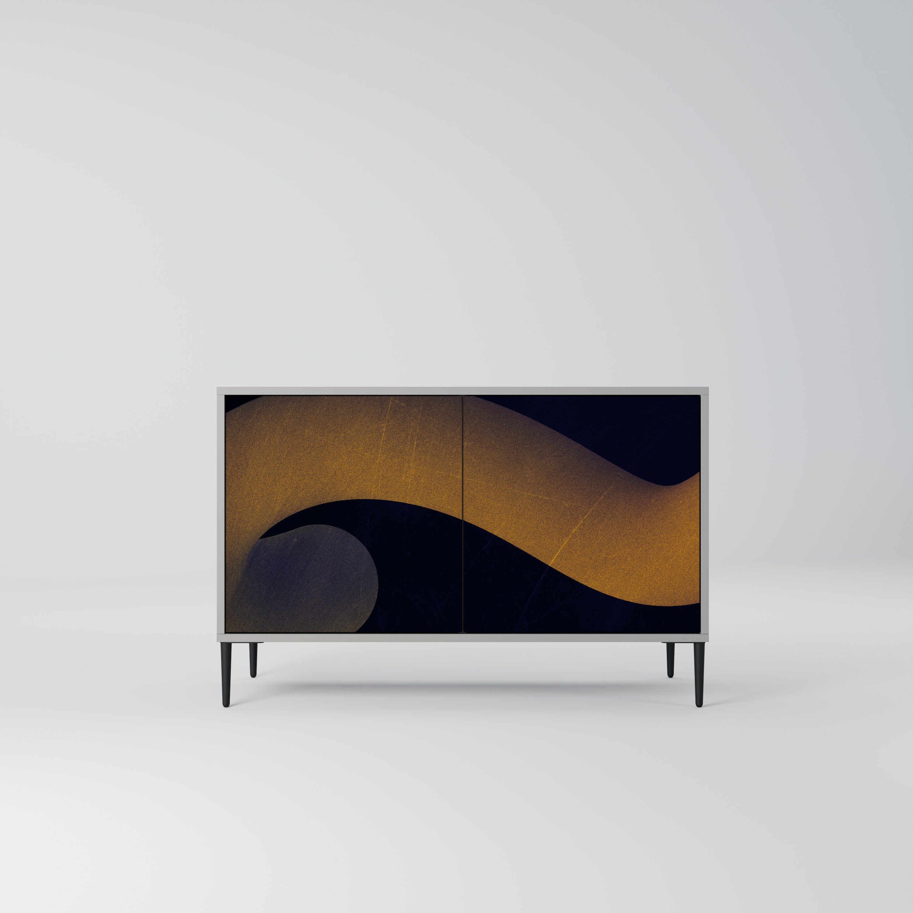 HOLLOW TIME Sideboard mit 2 Türen in Grau