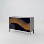 HOLLOW TIME Sideboard mit 2 Türen in Grau