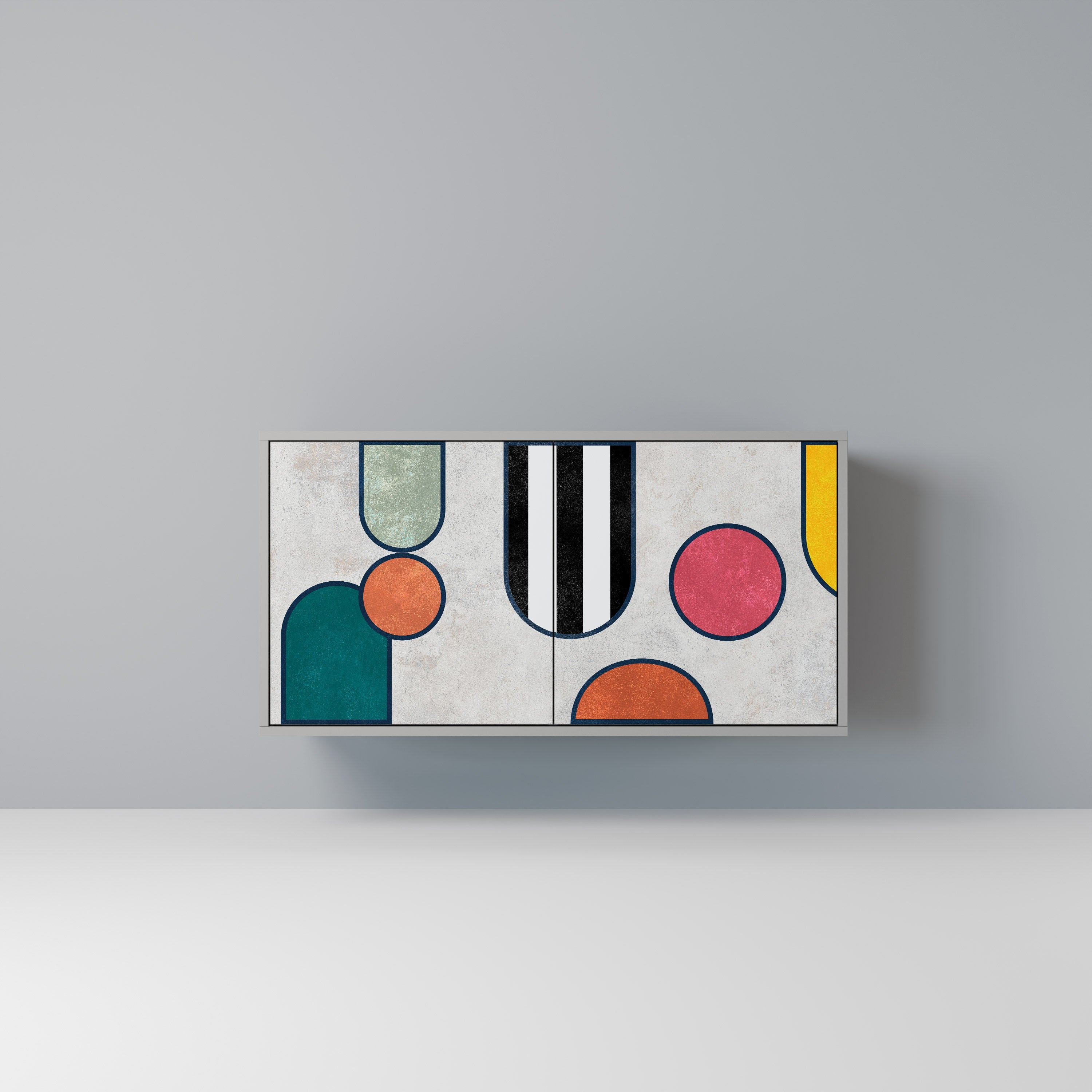 COOL STORY Sideboard mit 2 Türen in Grau