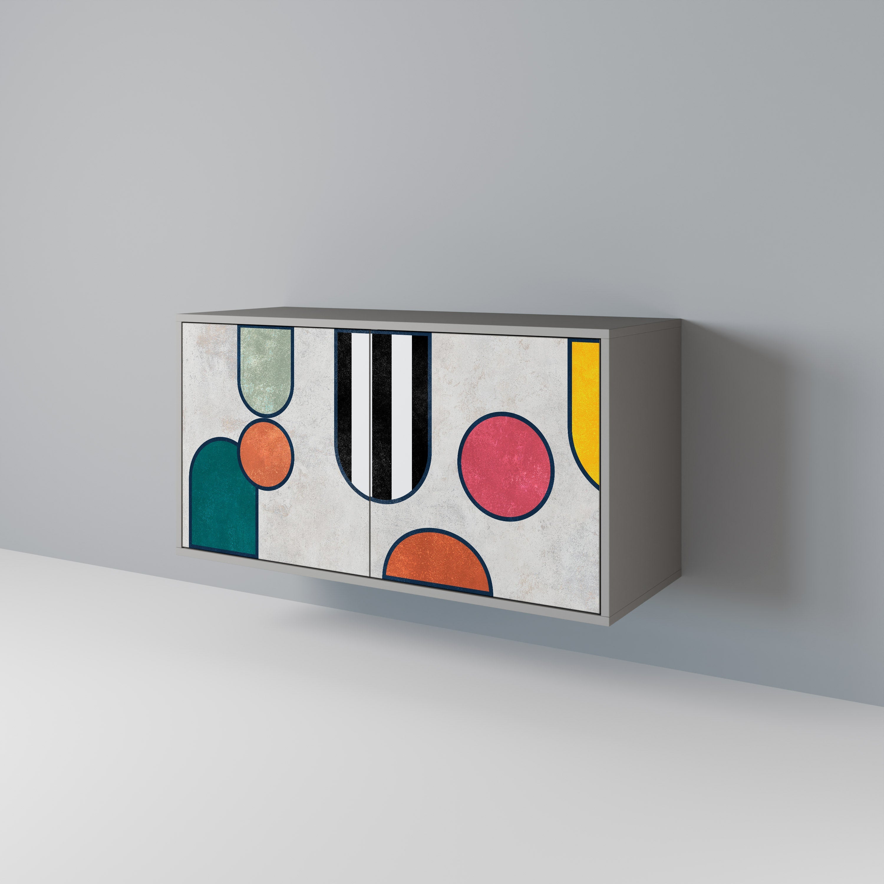 COOL STORY Sideboard mit 2 Türen in Grau