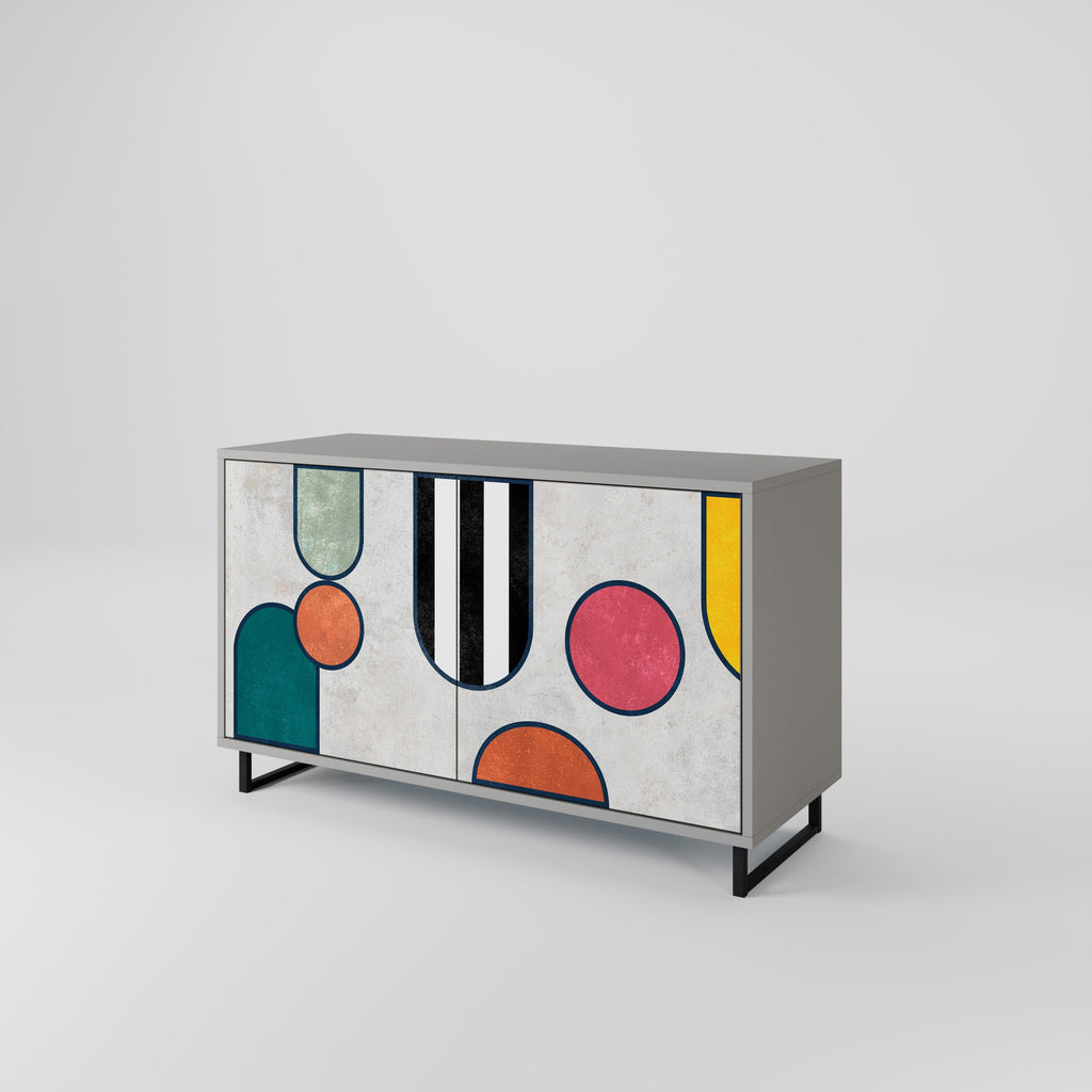 COOL STORY Sideboard mit 2 Türen in Grau