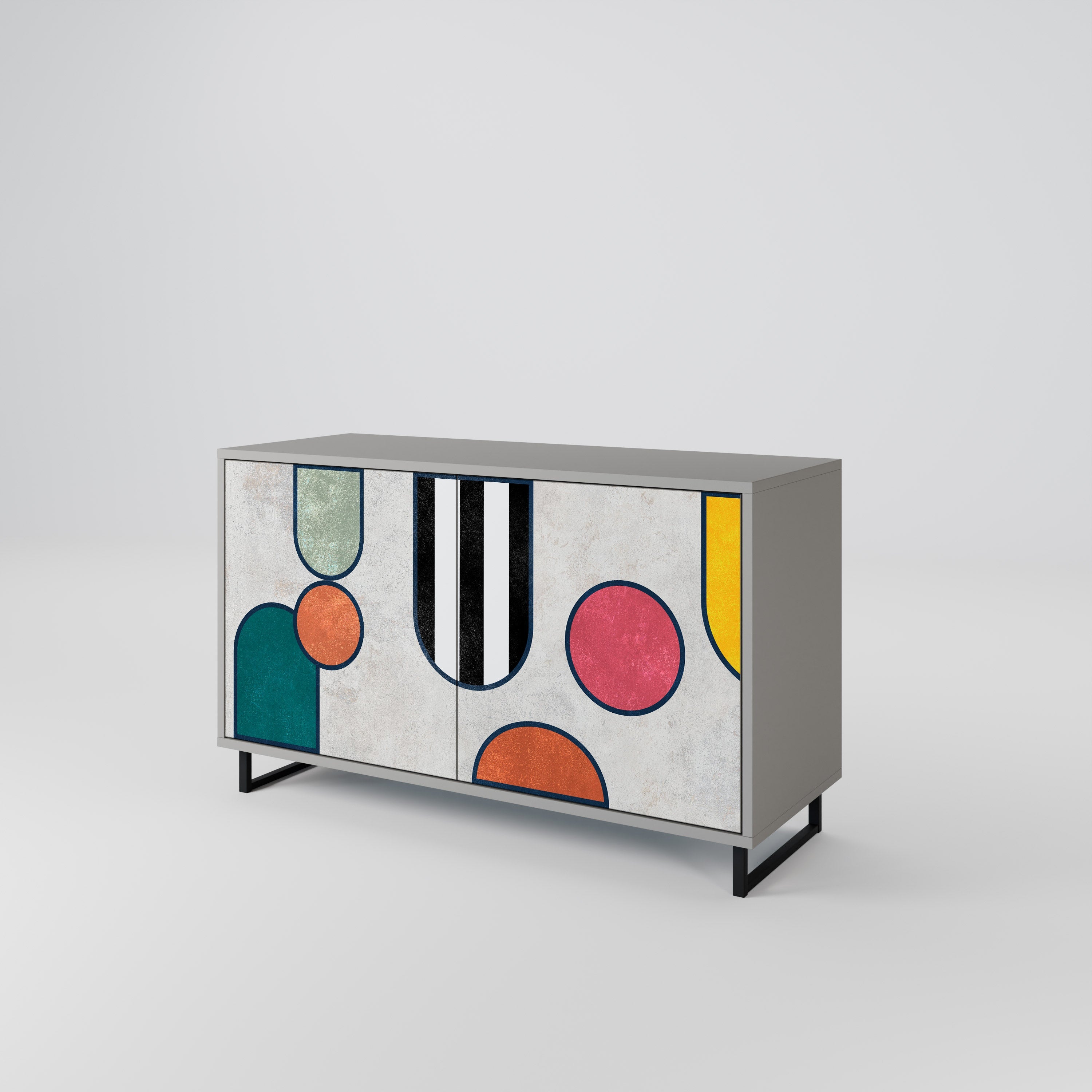 COOL STORY Sideboard mit 2 Türen in Grau