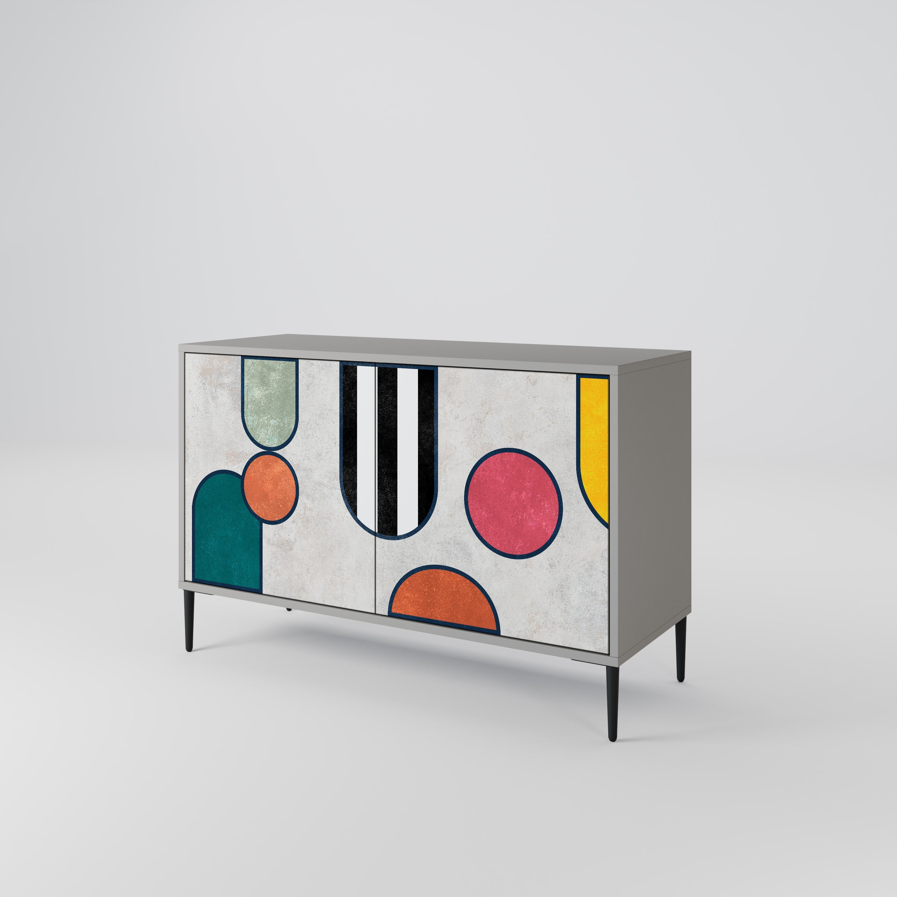 COOL STORY Sideboard mit 2 Türen in Grau