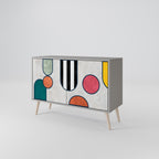 COOL STORY Sideboard mit 2 Türen in Grau
