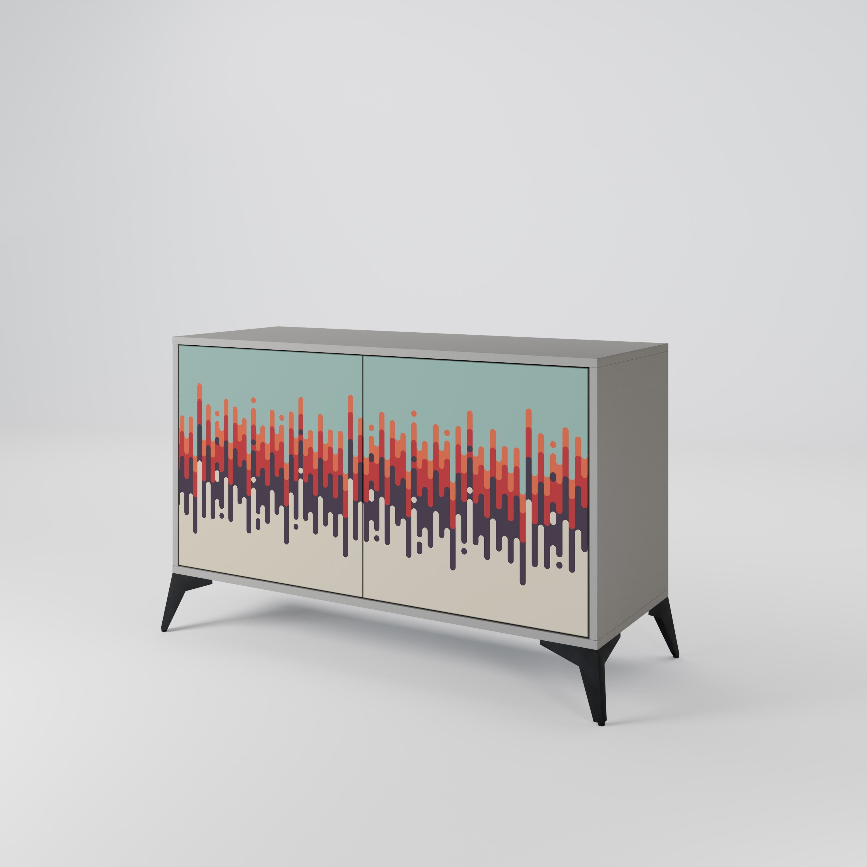 CHROMA CONTOURS Sideboard mit 2 Türen in Grau
