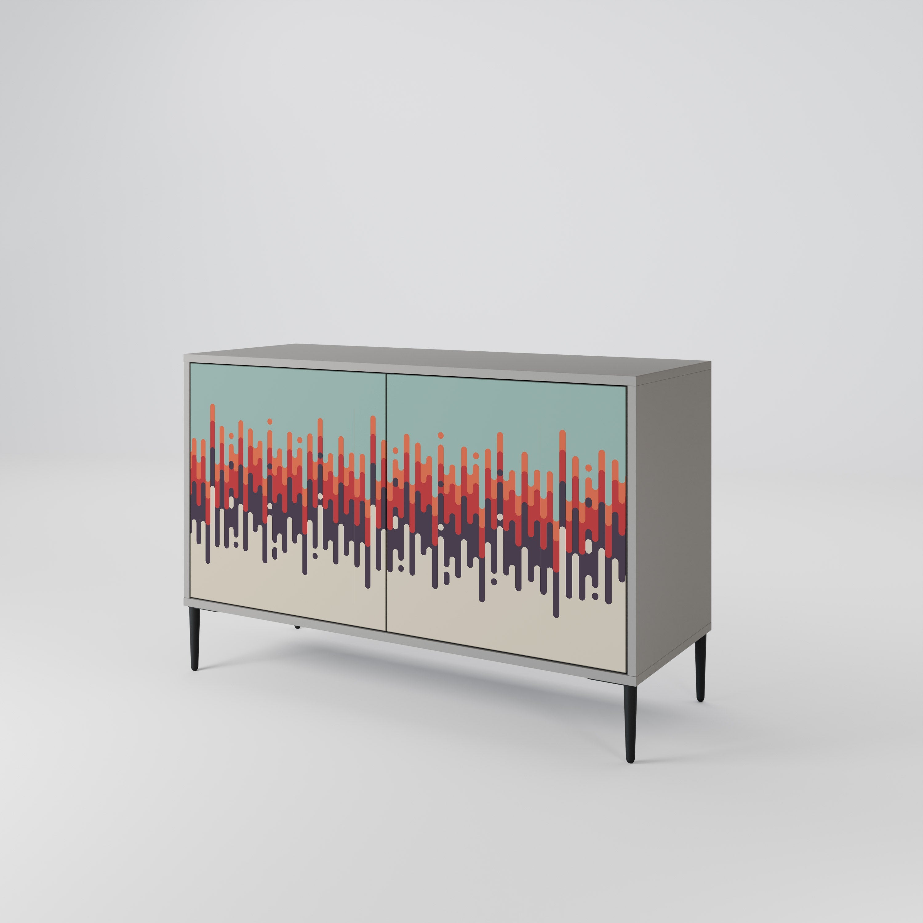 CHROMA CONTOURS Sideboard mit 2 Türen in Grau