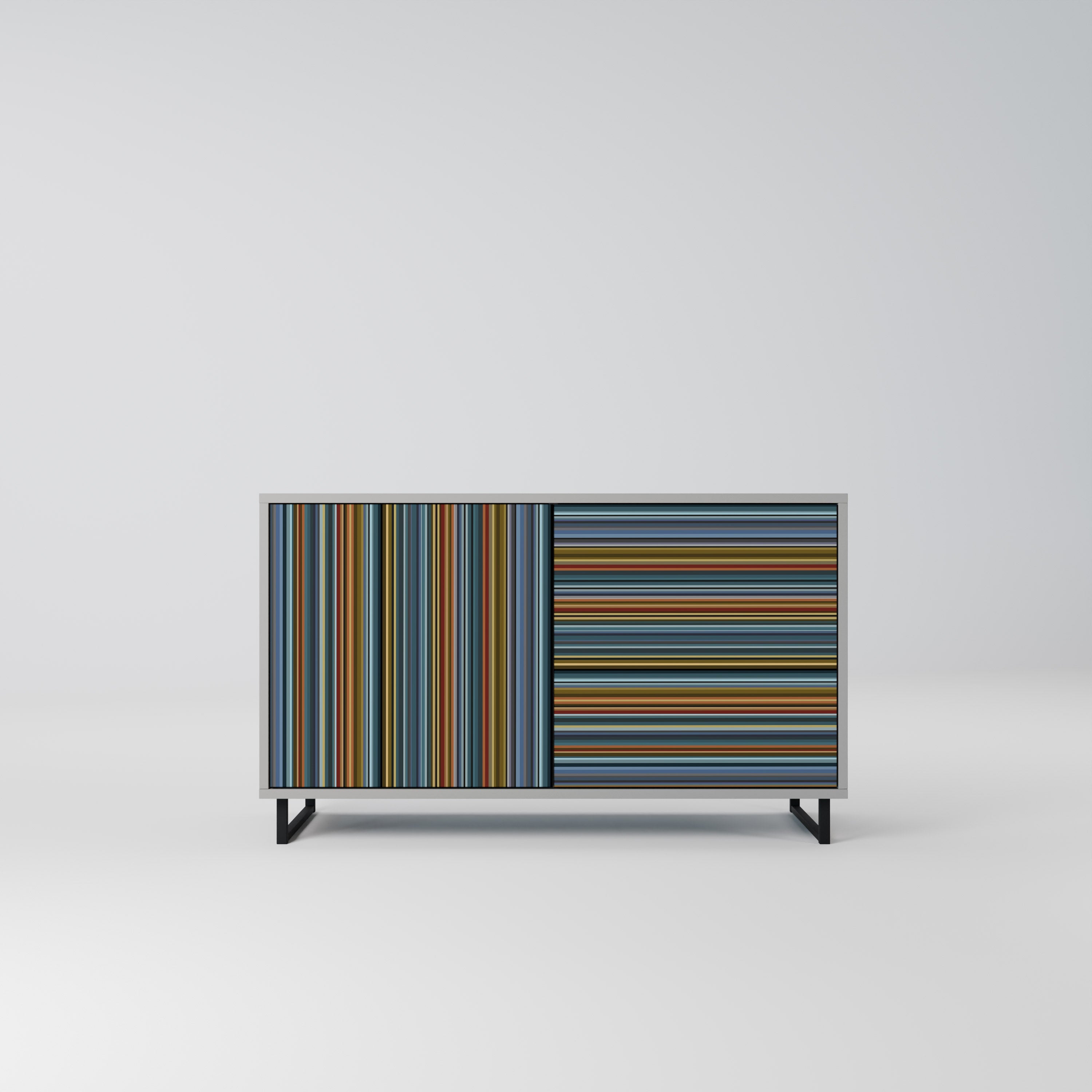 LINEOUT SPECTRUM Sideboard mit 2 Türen in Grau