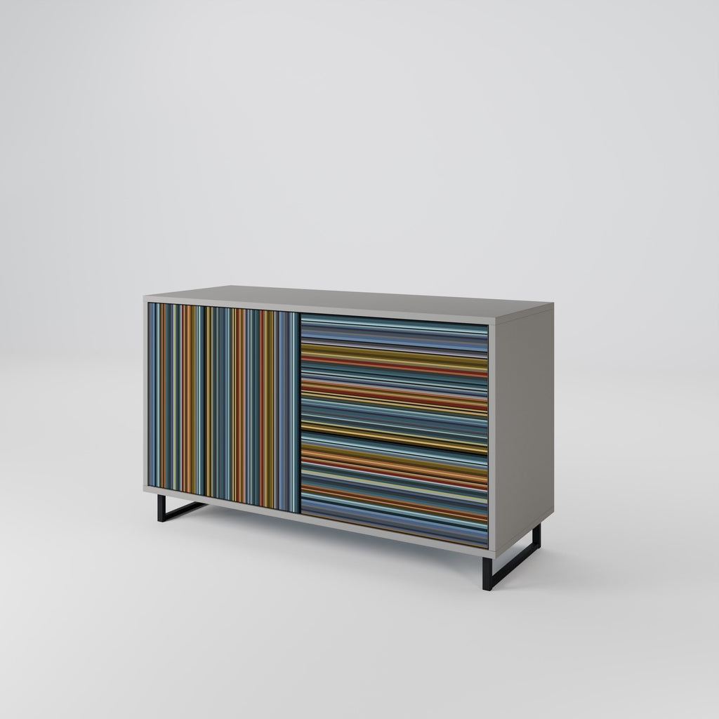 LINEOUT SPECTRUM Sideboard mit 2 Türen in Grau