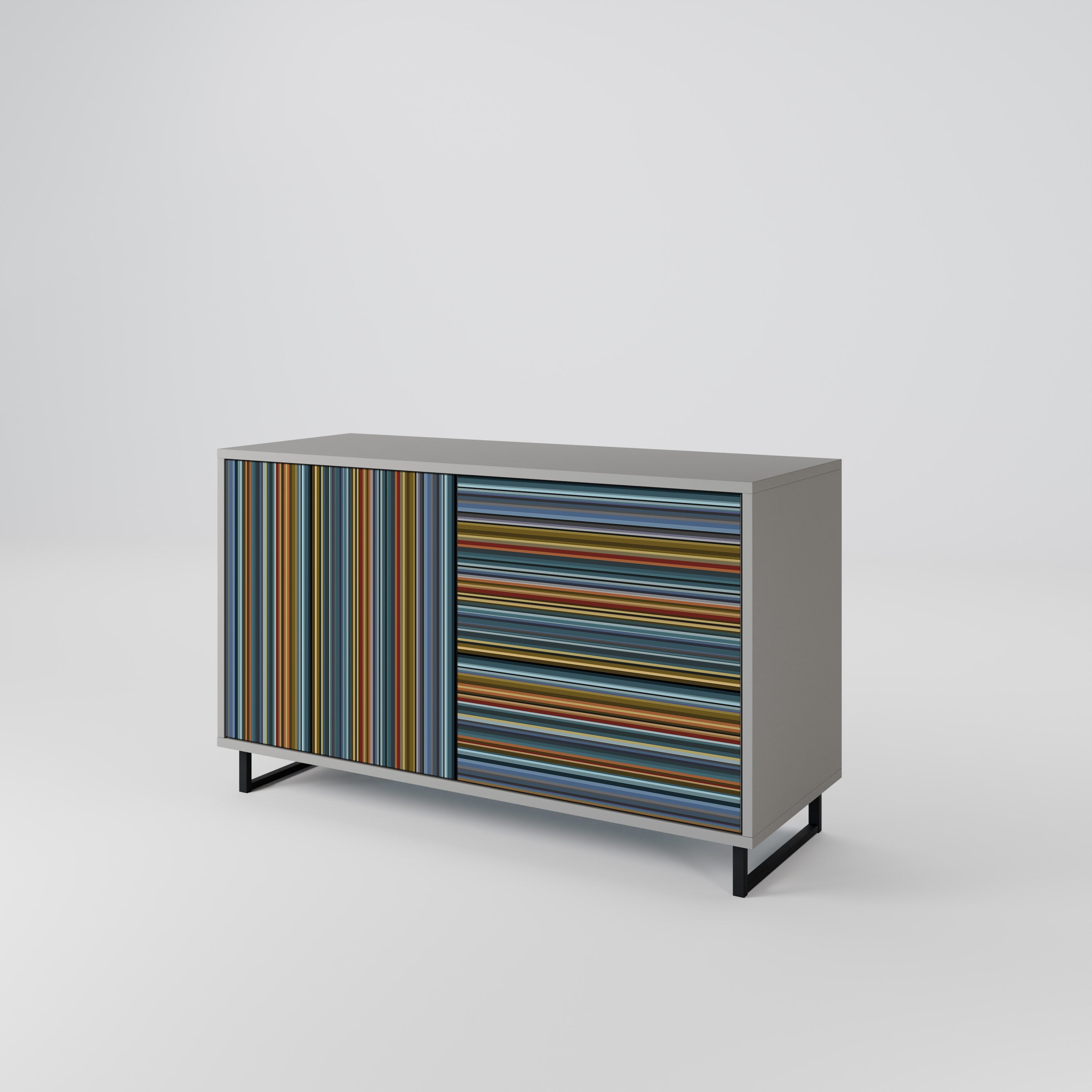 LINEOUT SPECTRUM Sideboard mit 2 Türen in Grau