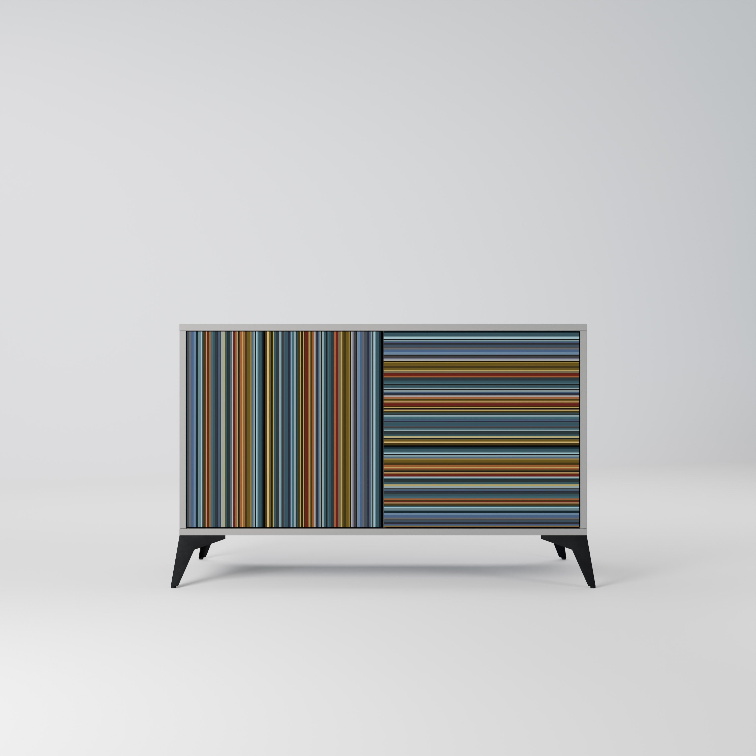 LINEOUT SPECTRUM Sideboard mit 2 Türen in Grau