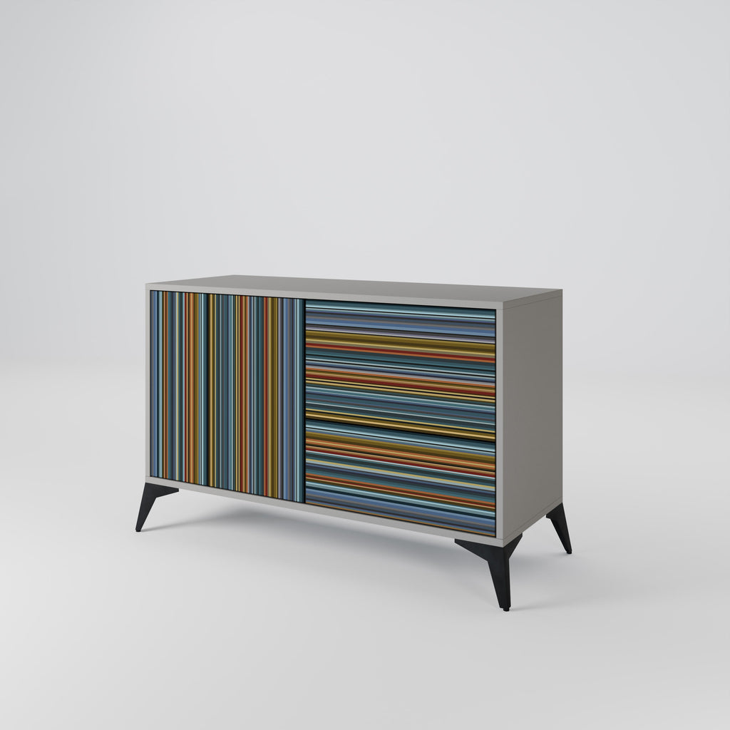 LINEOUT SPECTRUM Sideboard mit 2 Türen in Grau