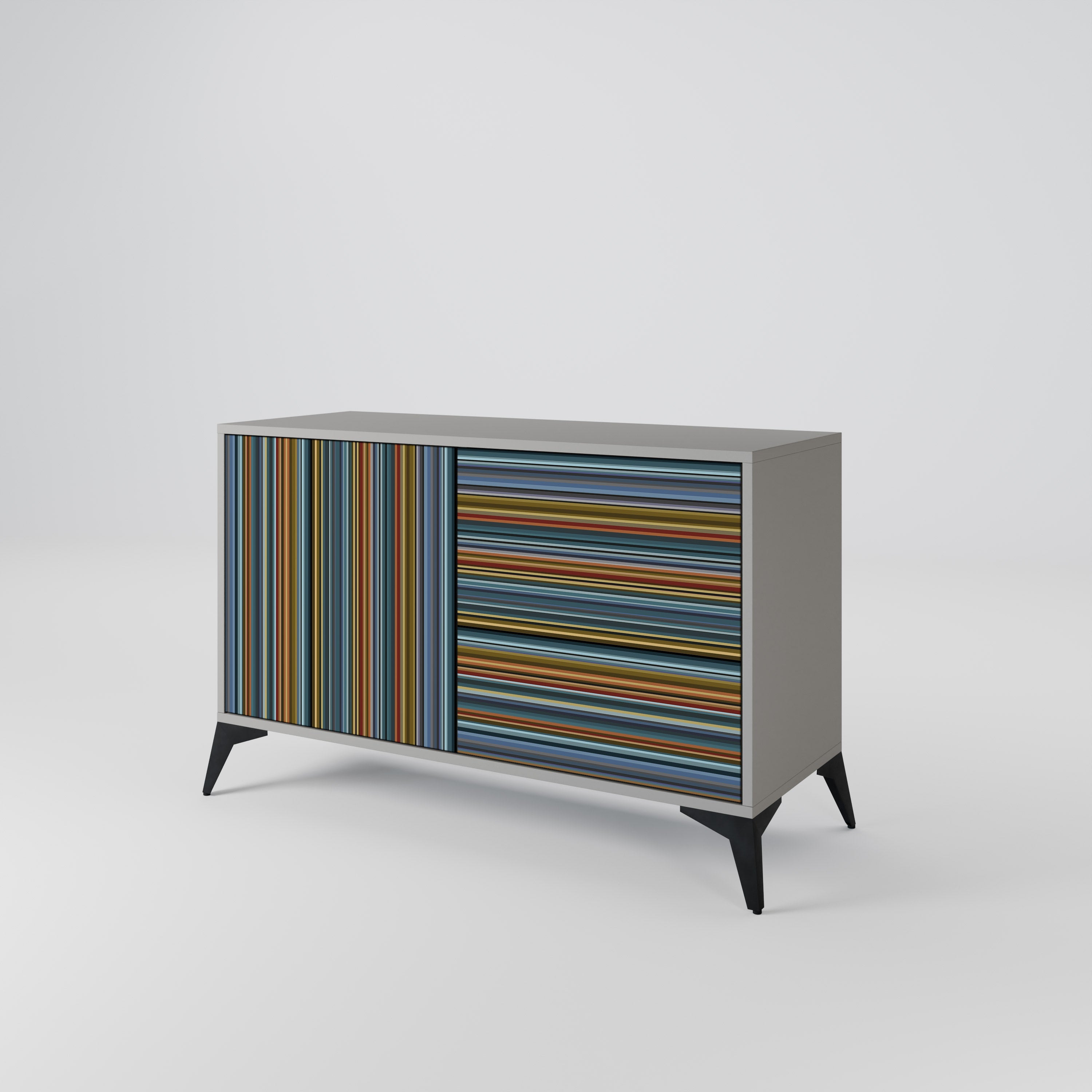 LINEOUT SPECTRUM Sideboard mit 2 Türen in Grau