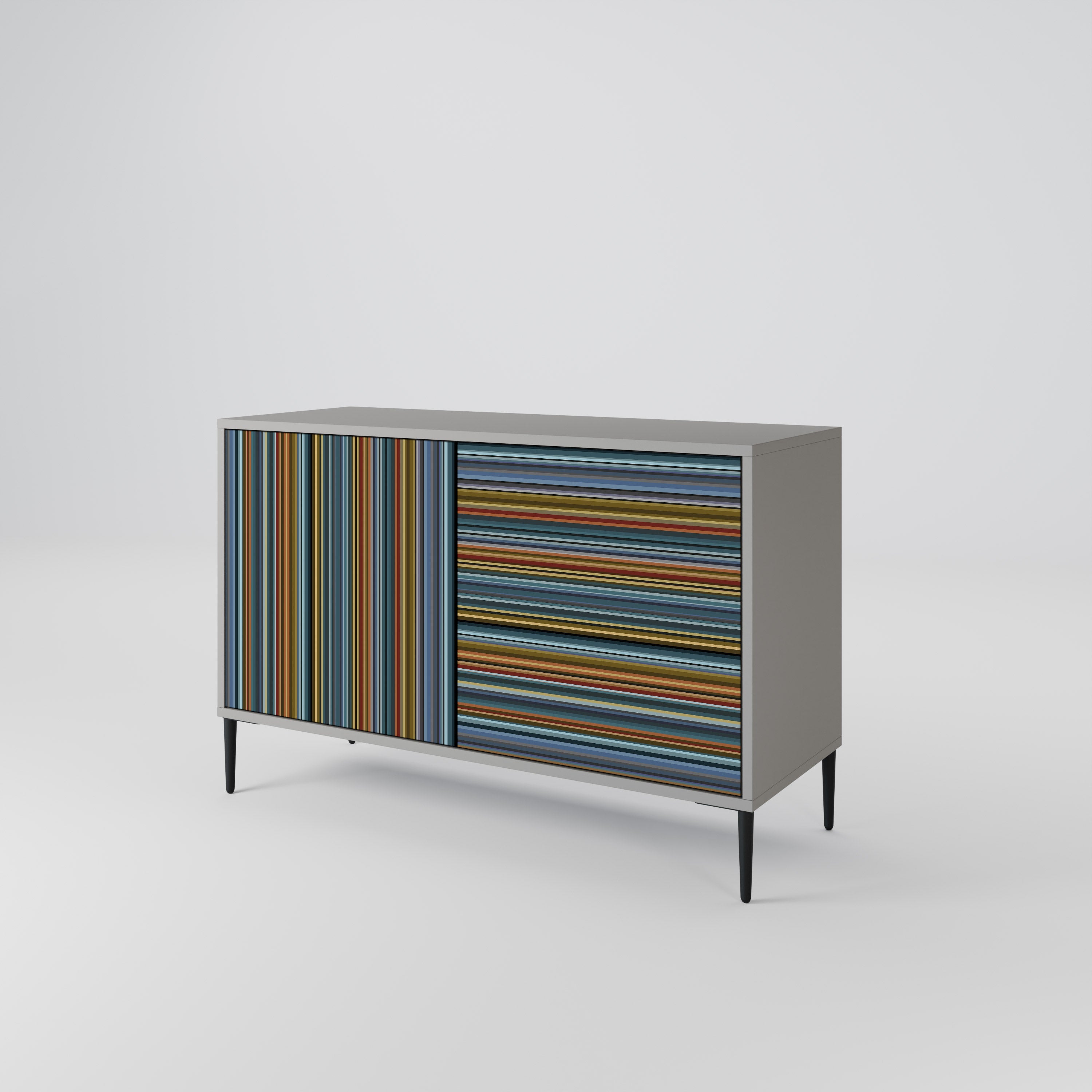 LINEOUT SPECTRUM Sideboard mit 2 Türen in Grau