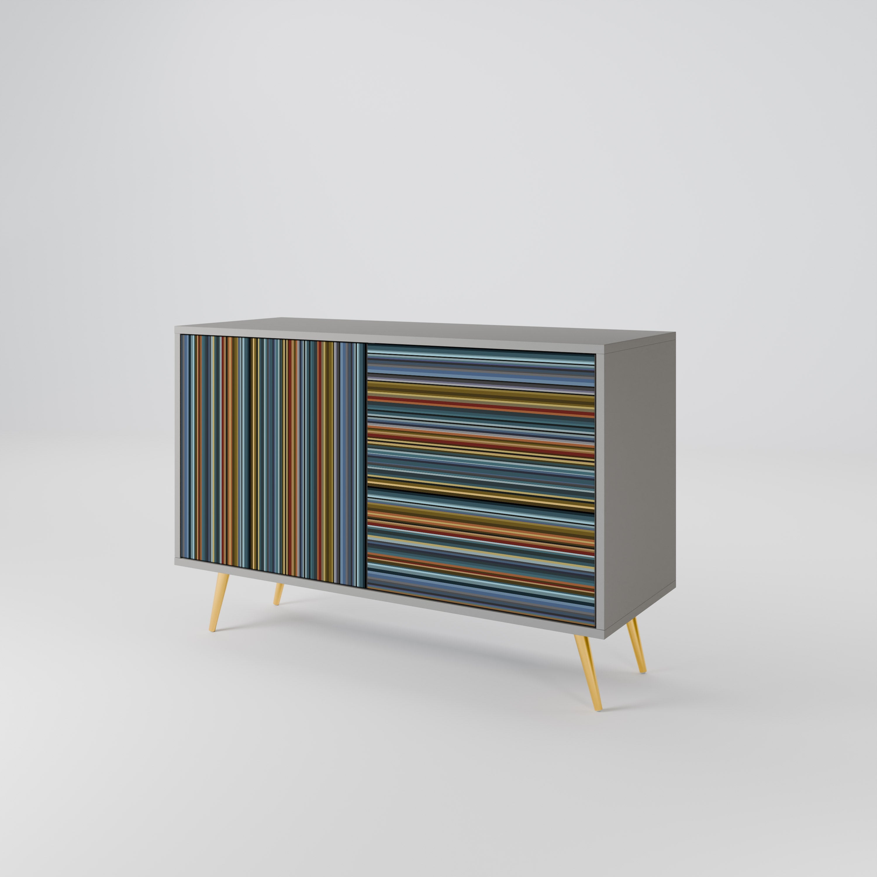 LINEOUT SPECTRUM Sideboard mit 2 Türen in Grau
