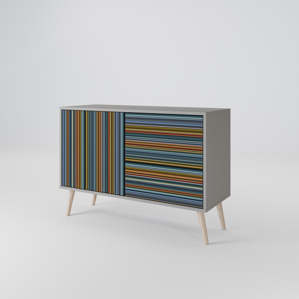 LINEOUT SPECTRUM Sideboard mit 2 Türen in Grau