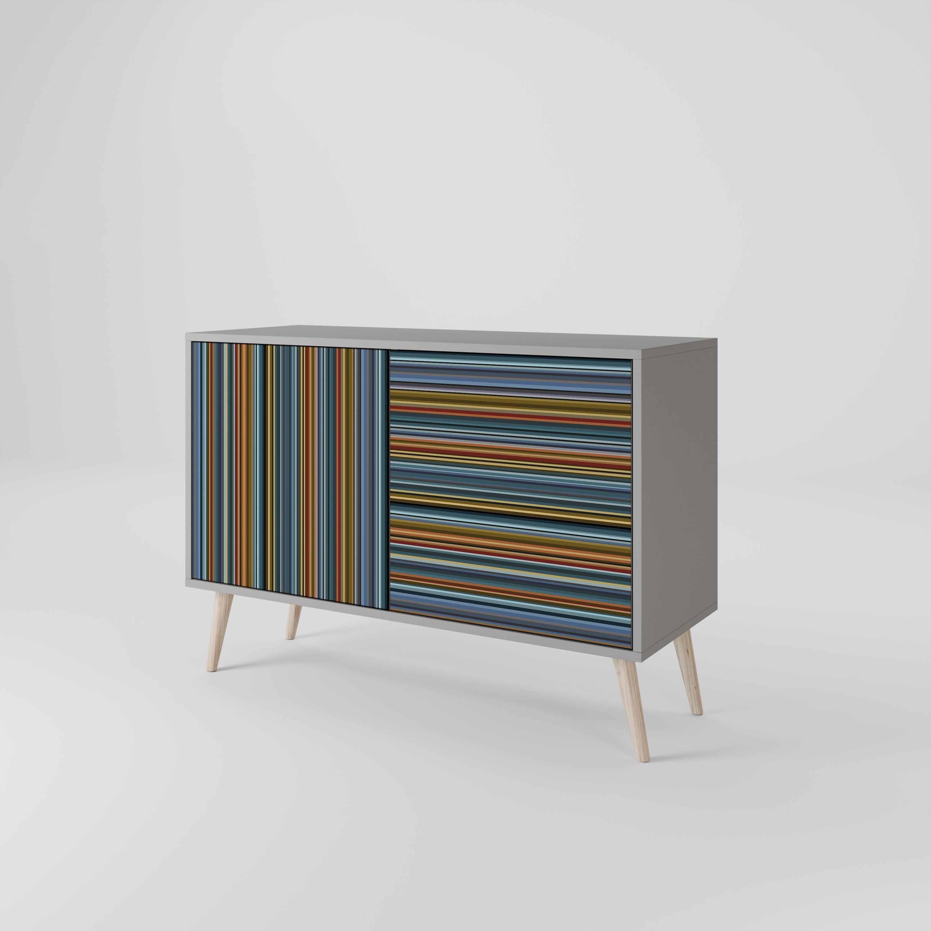 LINEOUT SPECTRUM Sideboard mit 2 Türen in Grau
