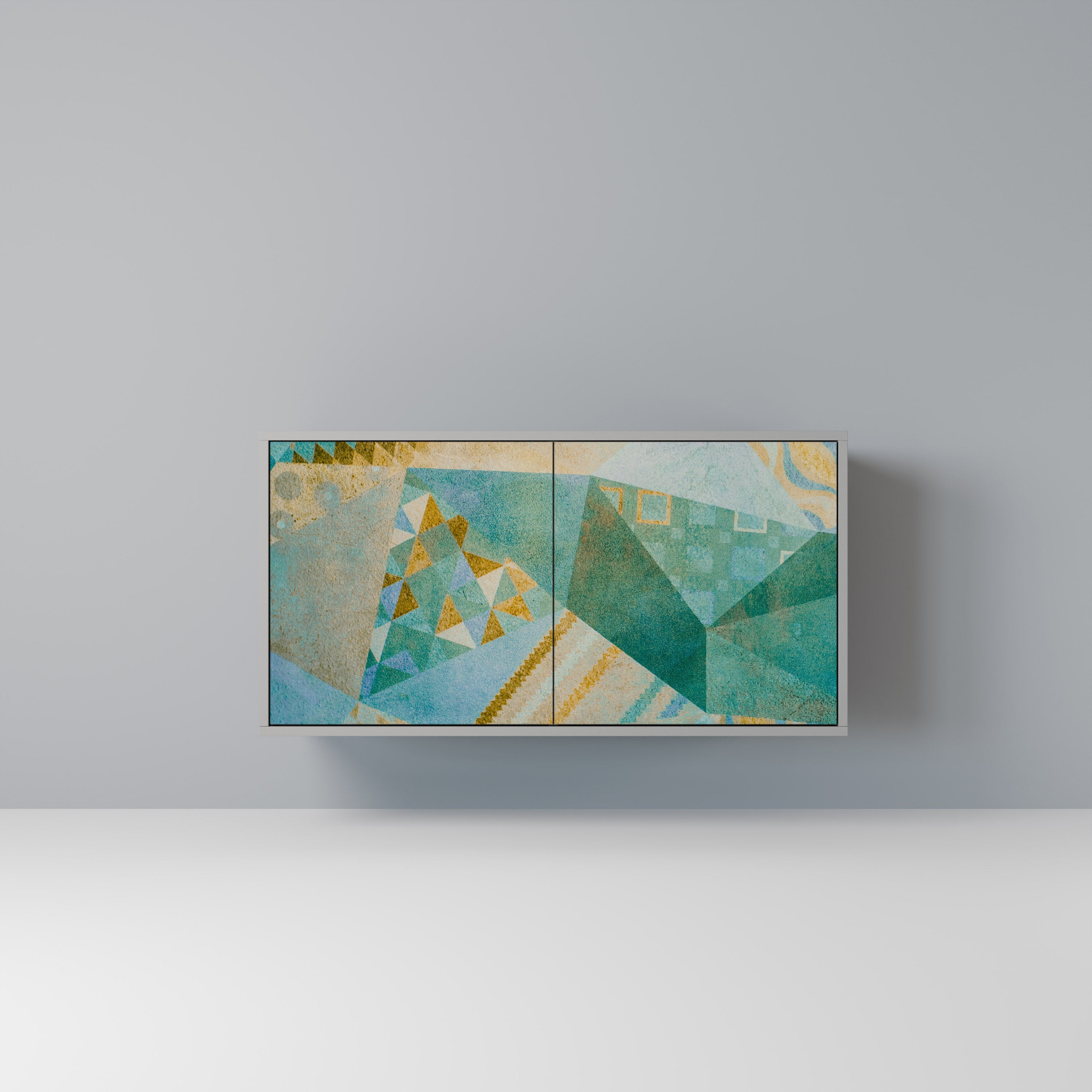 SPECTRUM SPLENDOR Sideboard mit 2 Türen in Grau