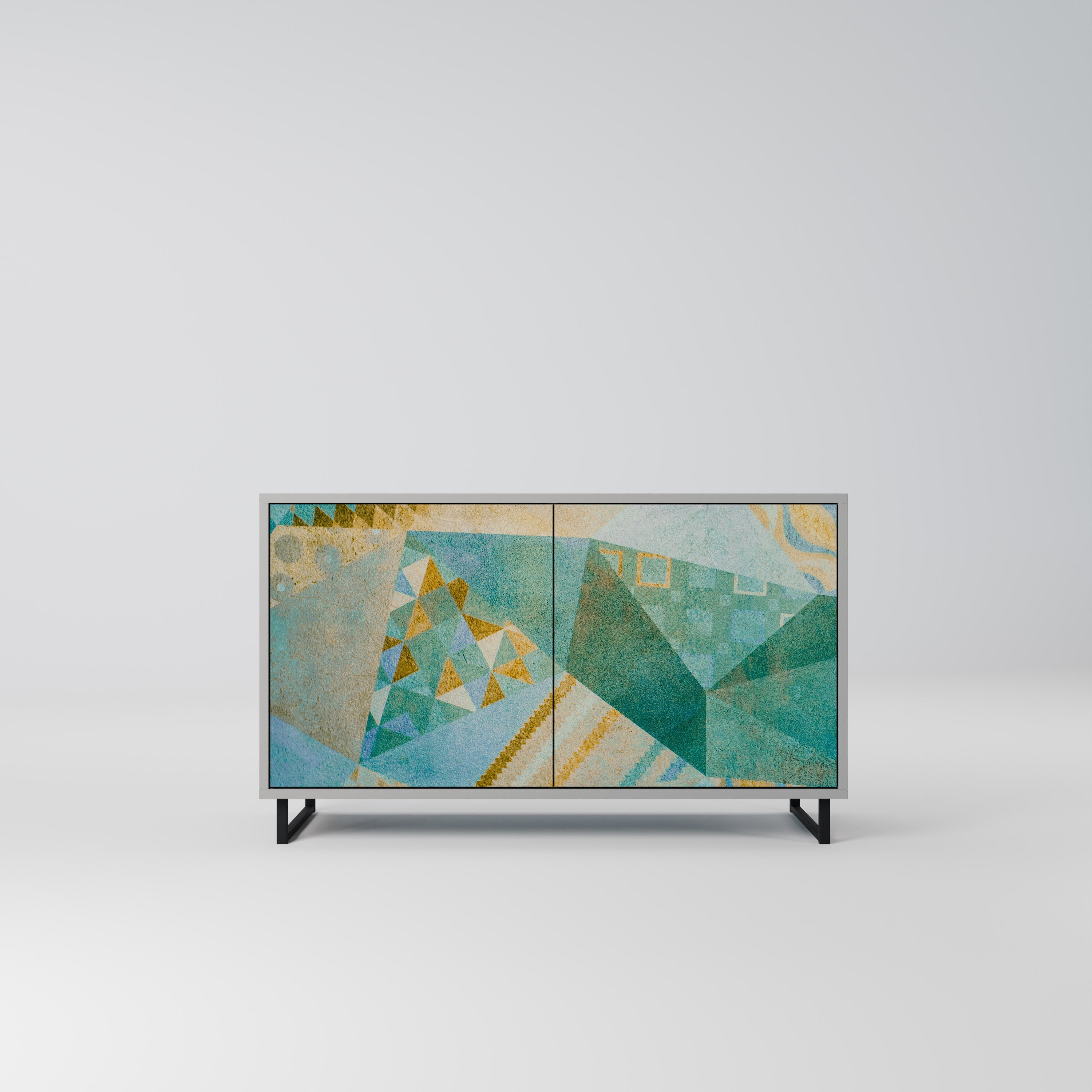 SPECTRUM SPLENDOR Sideboard mit 2 Türen in Grau