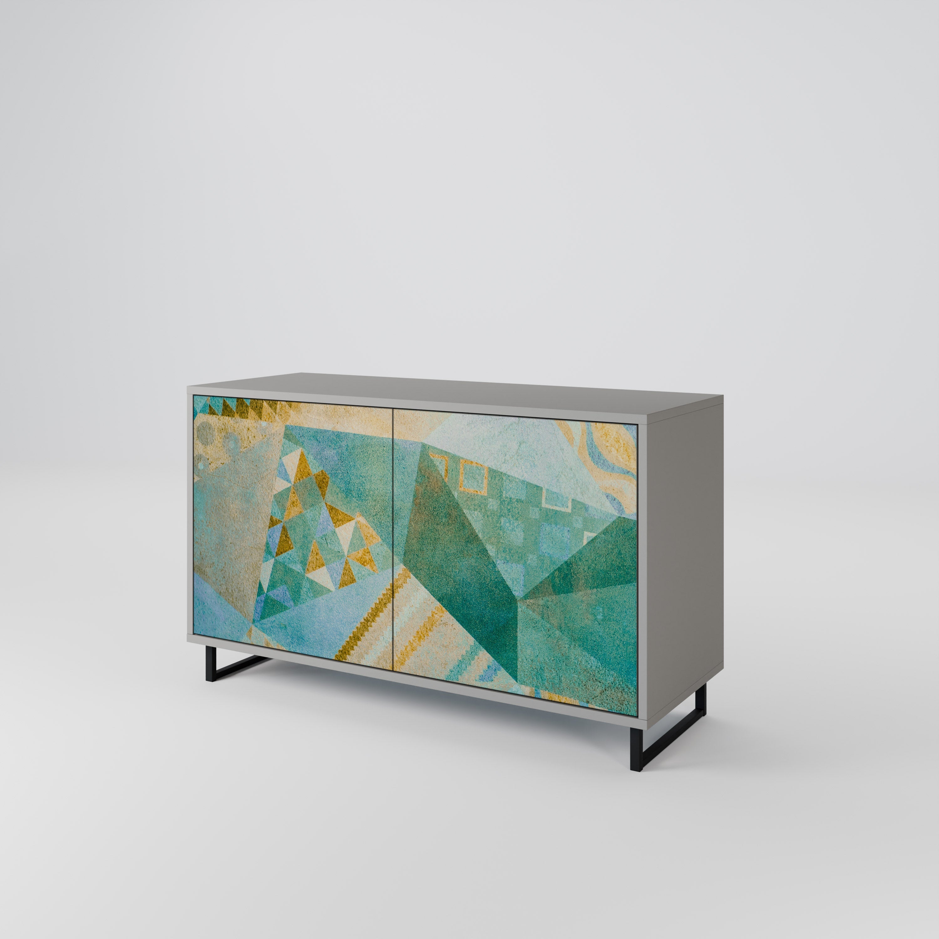 SPECTRUM SPLENDOR Sideboard mit 2 Türen in Grau
