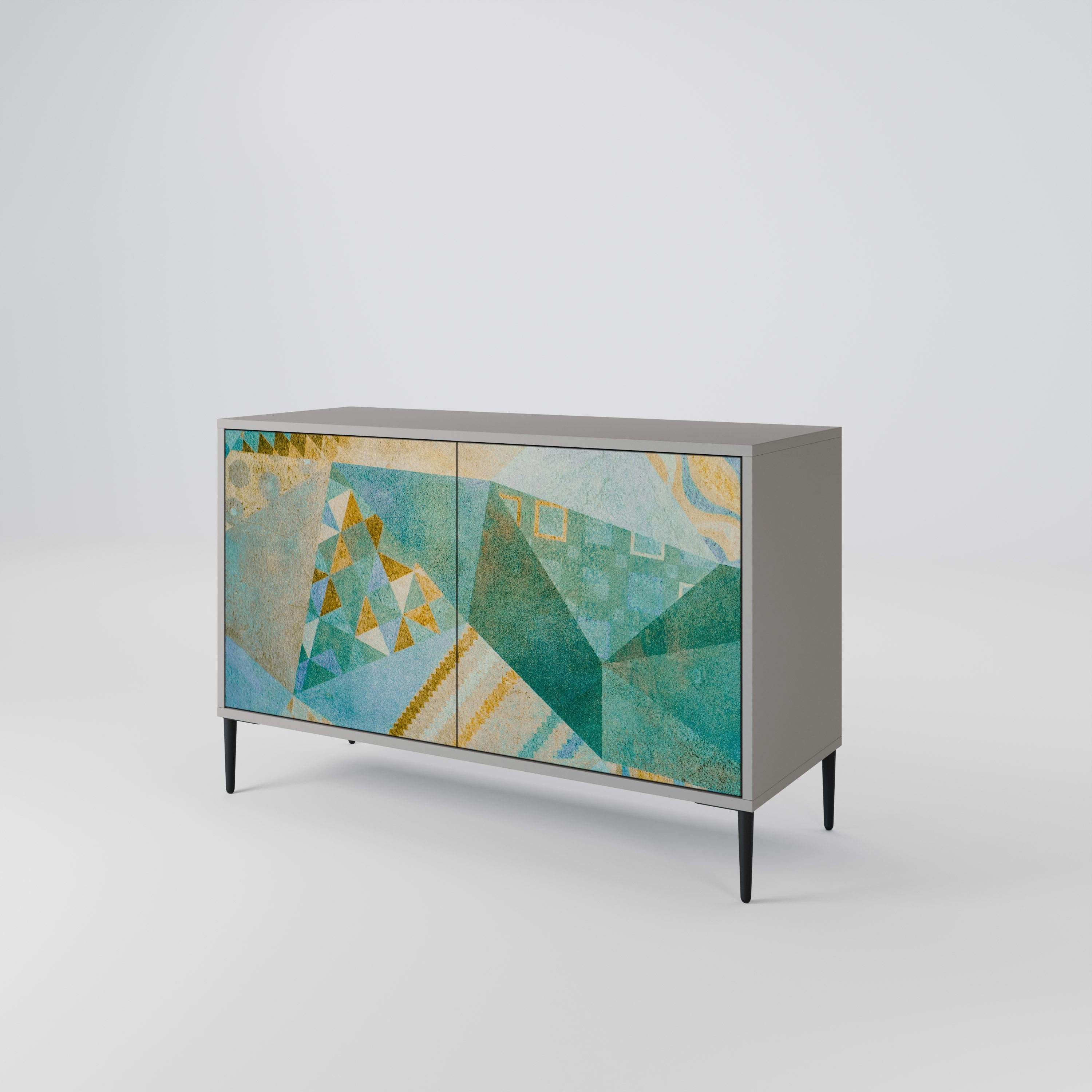 SPECTRUM SPLENDOR Sideboard mit 2 Türen in Grau