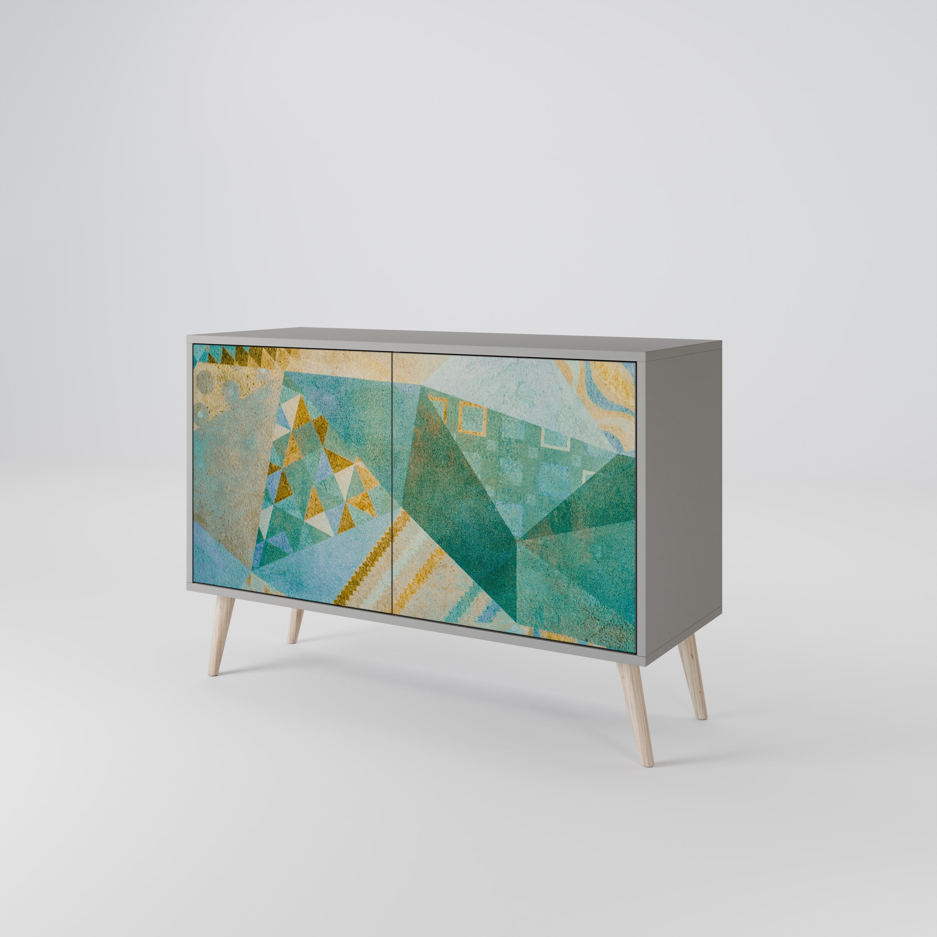 SPECTRUM SPLENDOR Sideboard mit 2 Türen in Grau