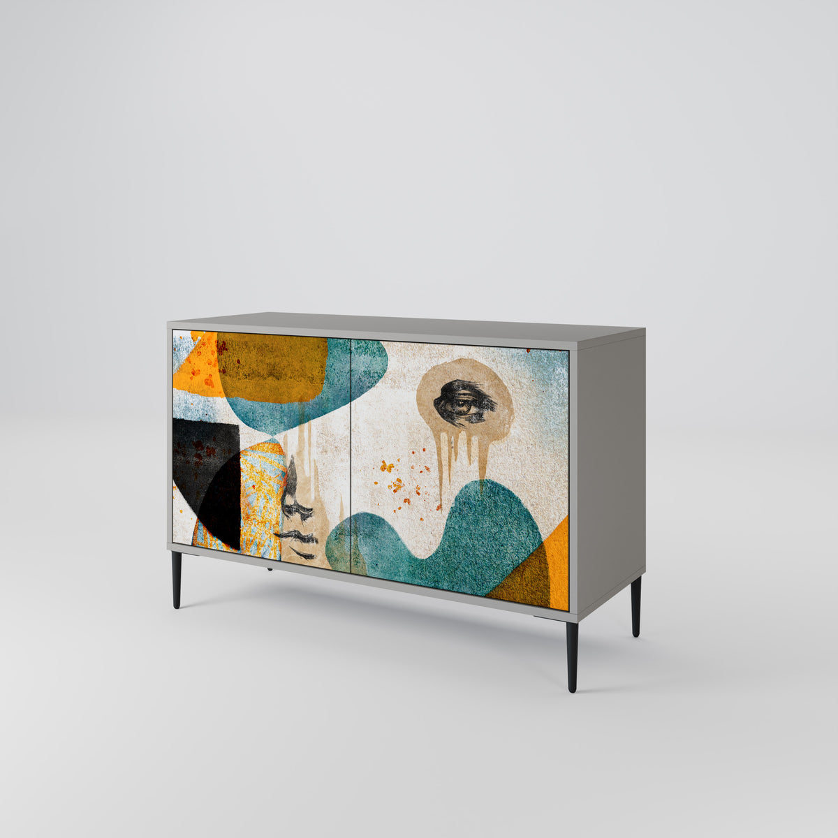 ABSTRACT FACES 2-türiges Sideboard